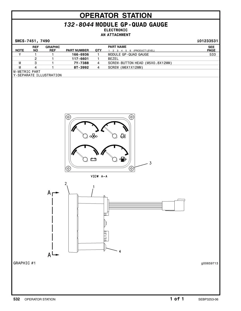 166-6936 - MODULE GP-QUAD GAUGE
