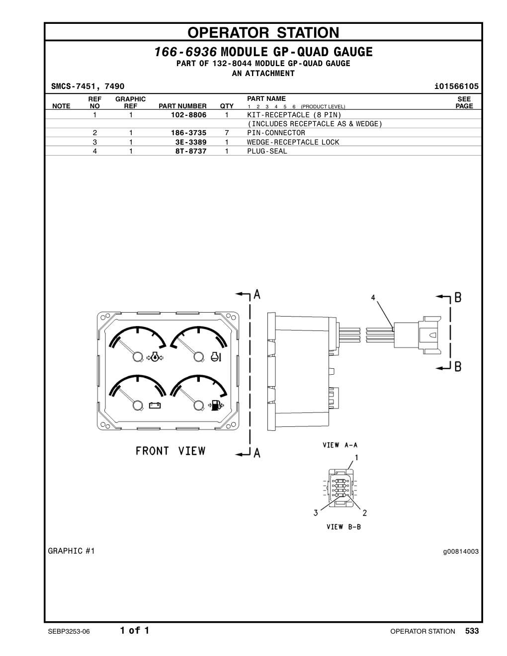 3E-3389 WEDGE CAT parts manual diagram