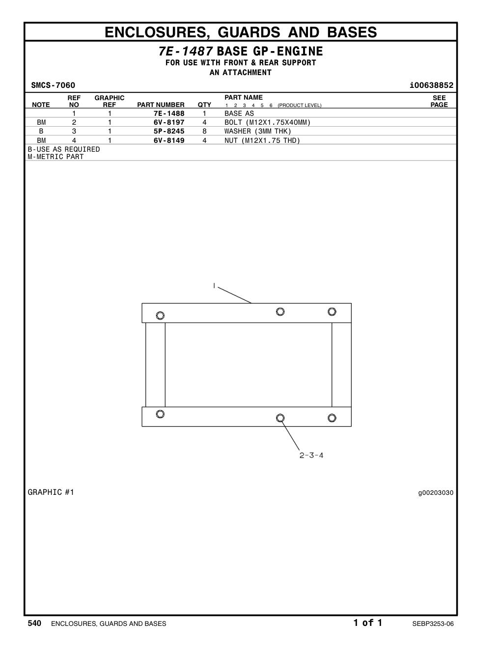 6V-8197 BOLT (L=40mm) CAT parts manual diagram