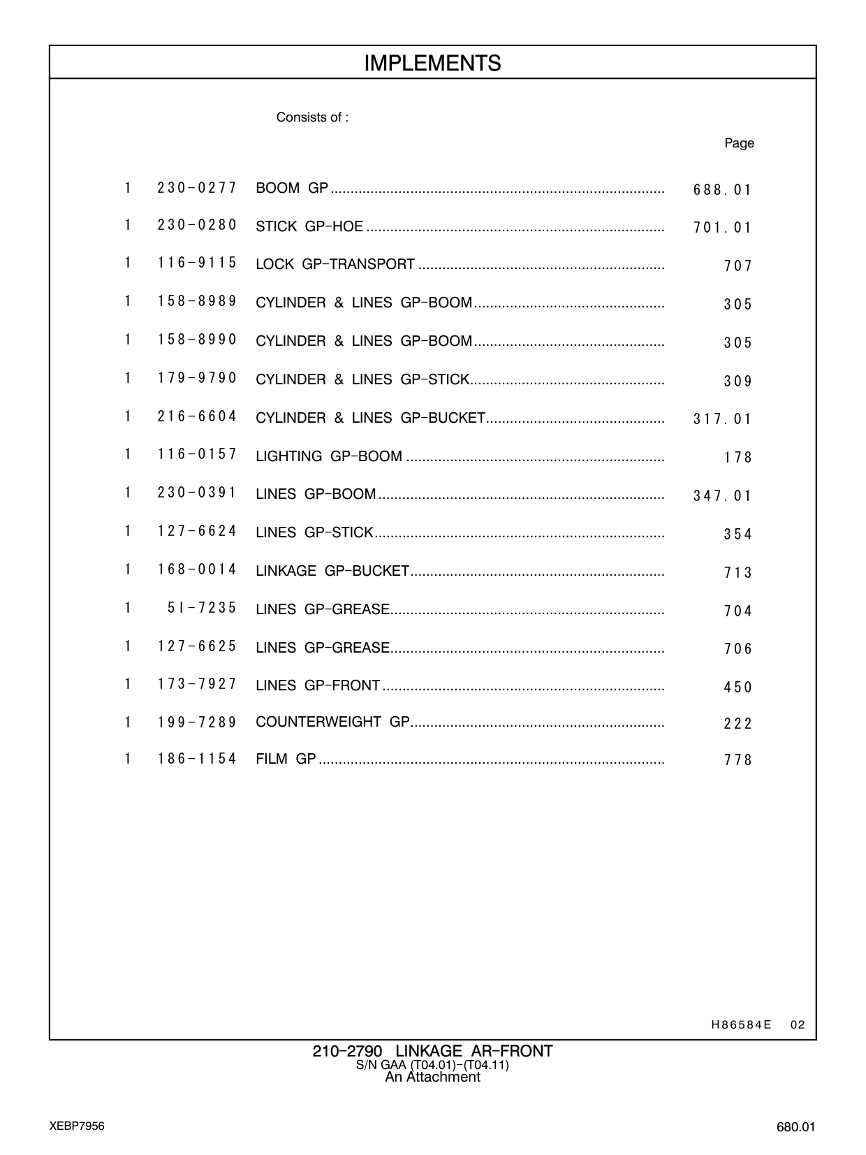 230-0277 - BOOM GP....................................................................................
