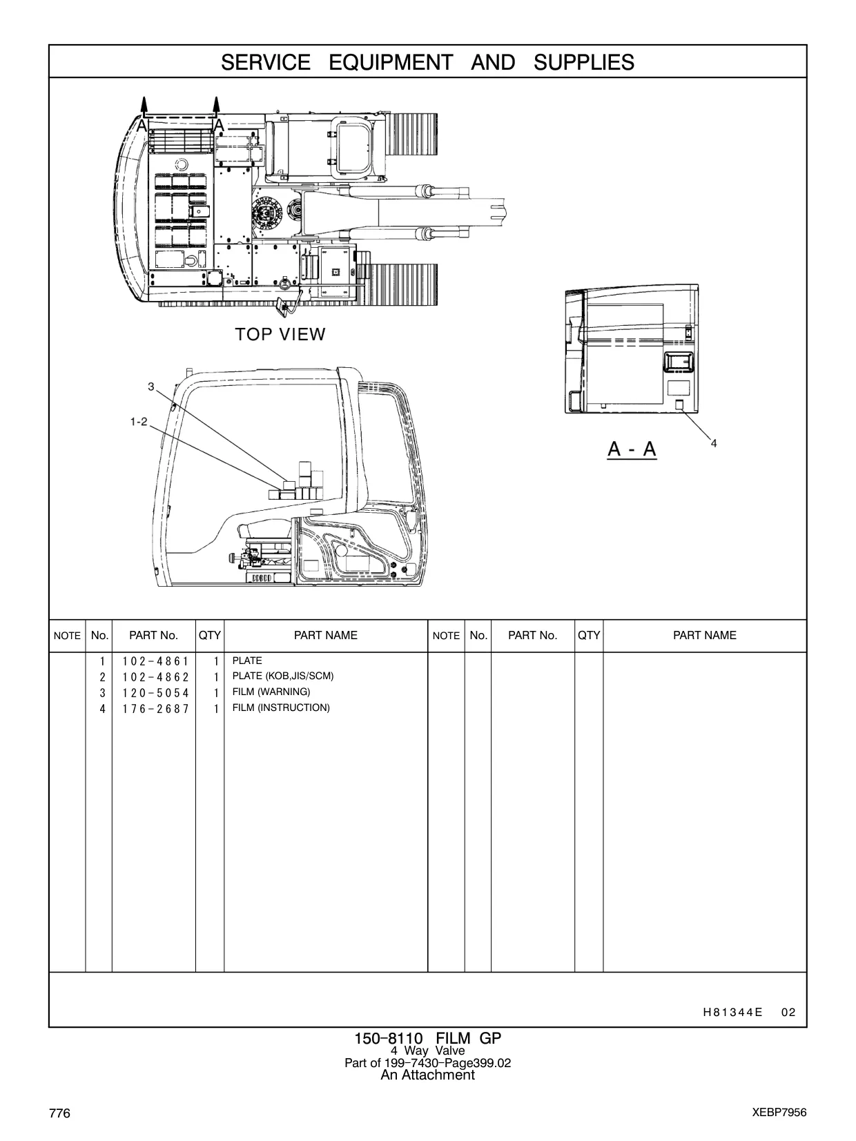 102-4862 - PLATE (KOB,JIS/SCM)