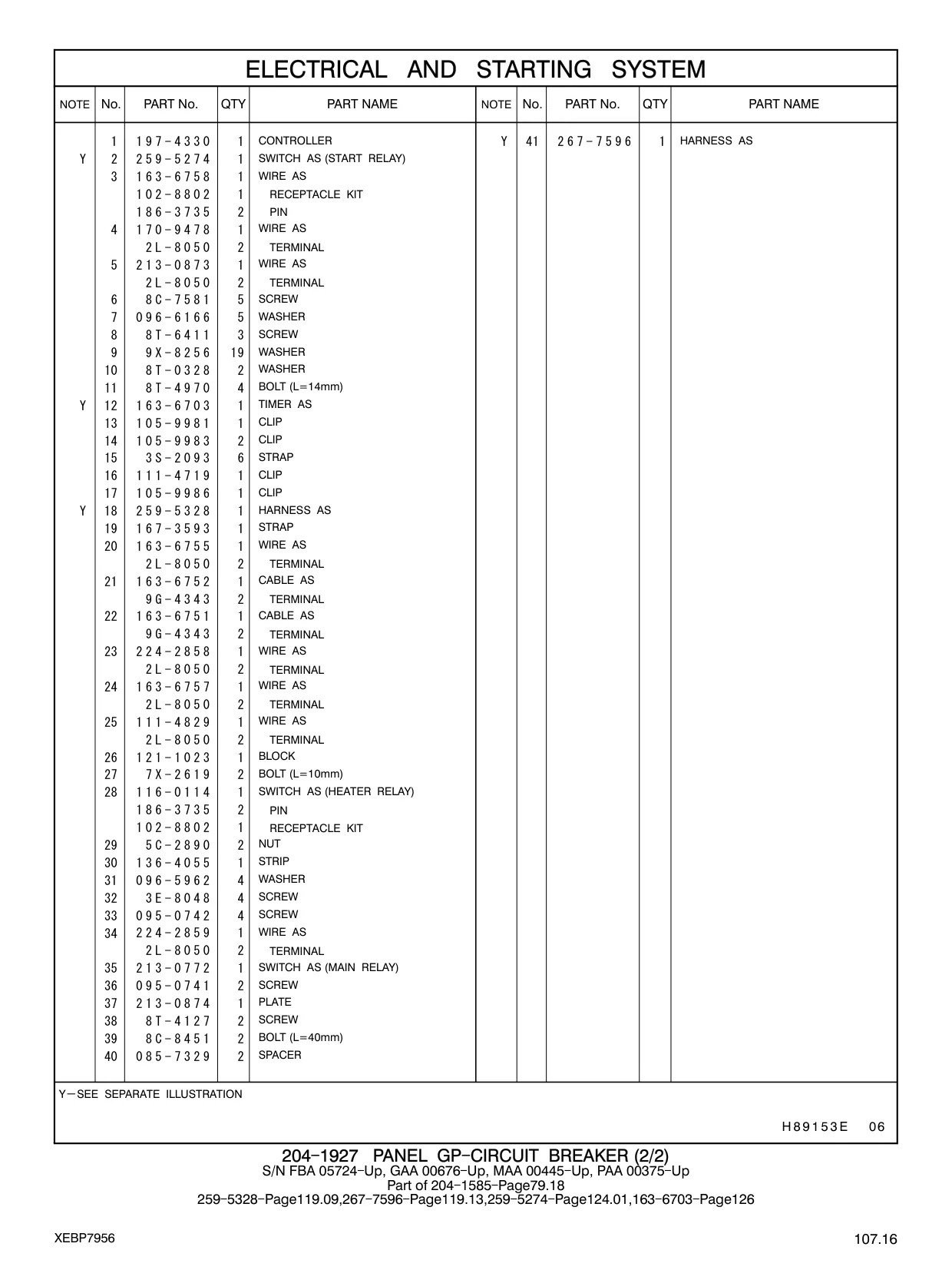 267-7596 - HARNESS AS H 8 9 1 5 3 E 06