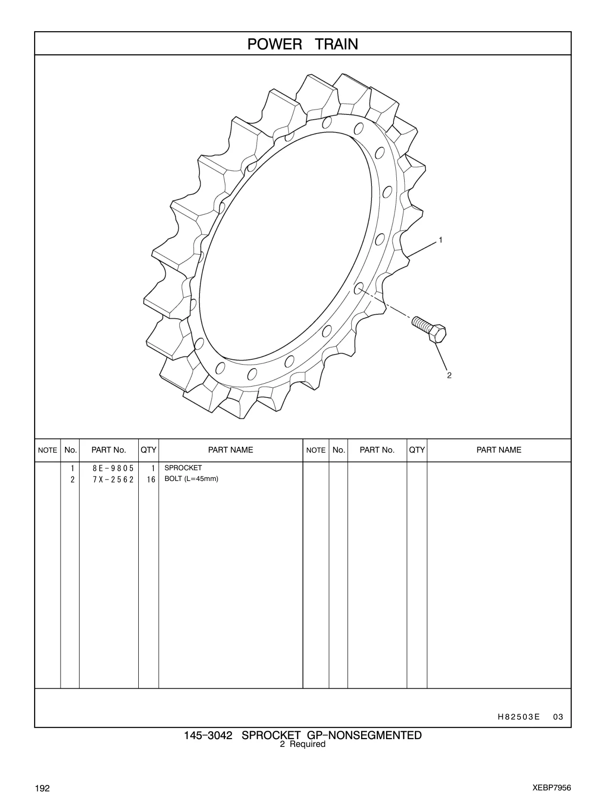 8E-9805 - SPROCKET