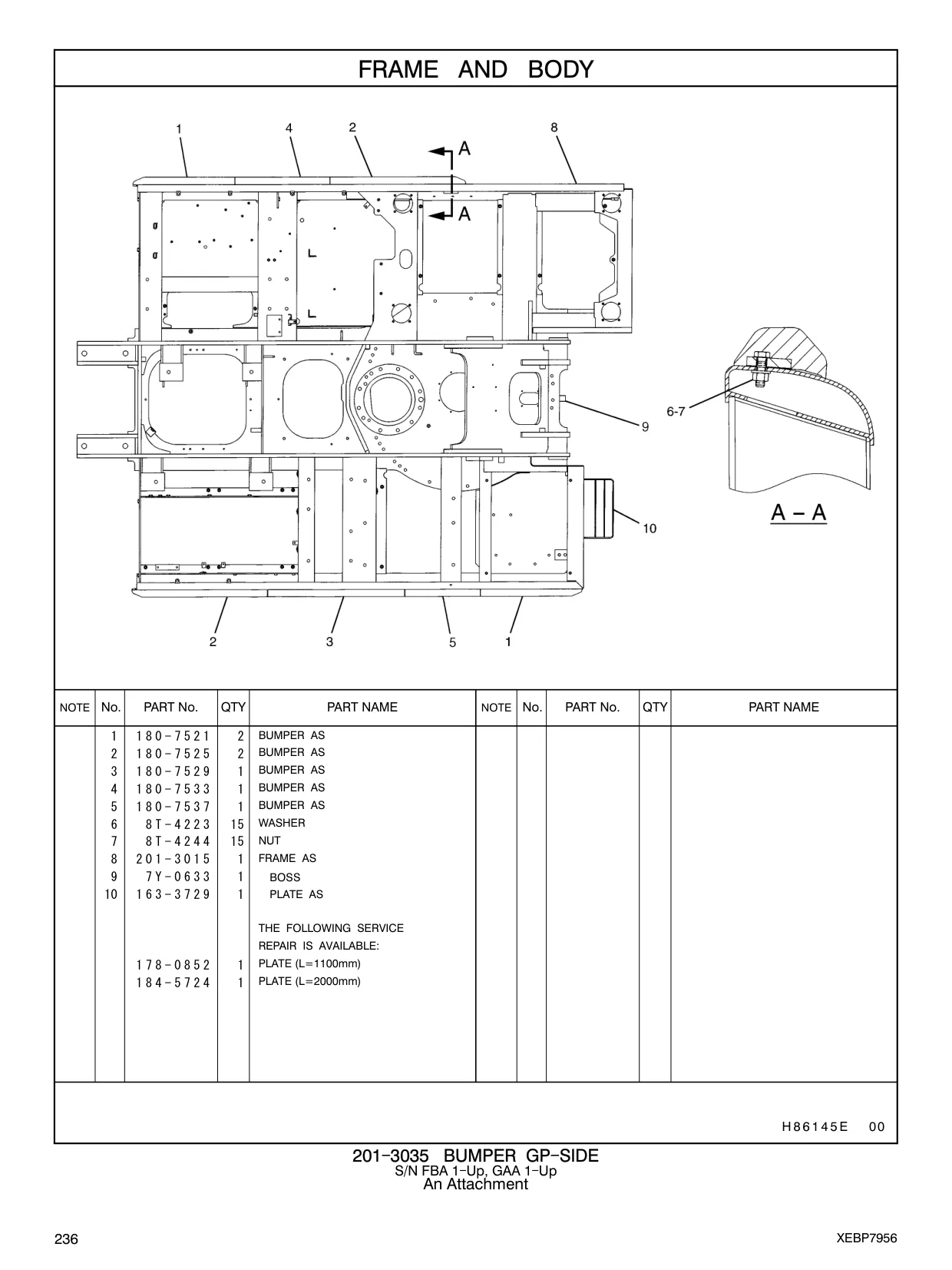 180-7525 - BUMPER AS