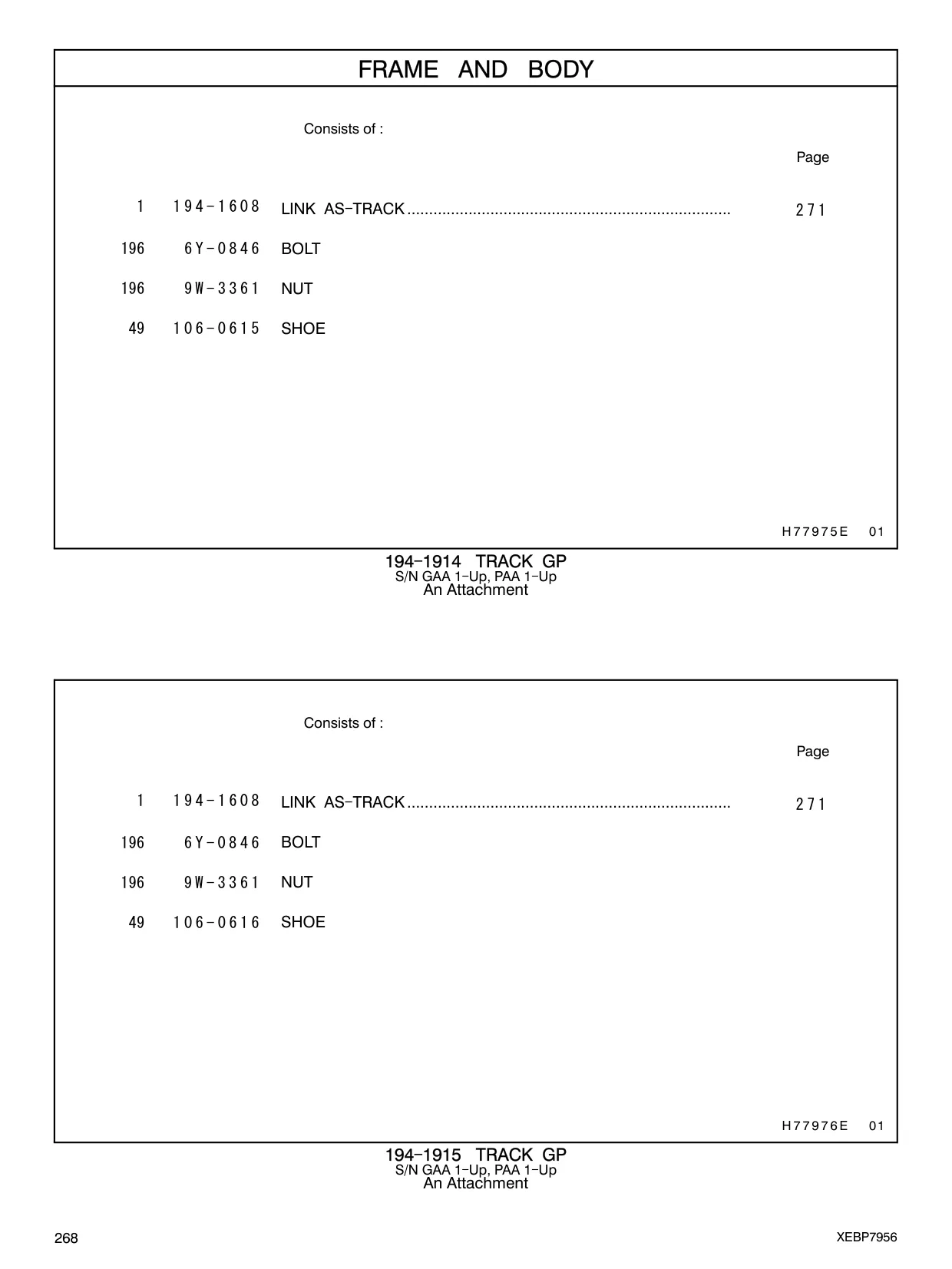6Y-0846 - BOLT