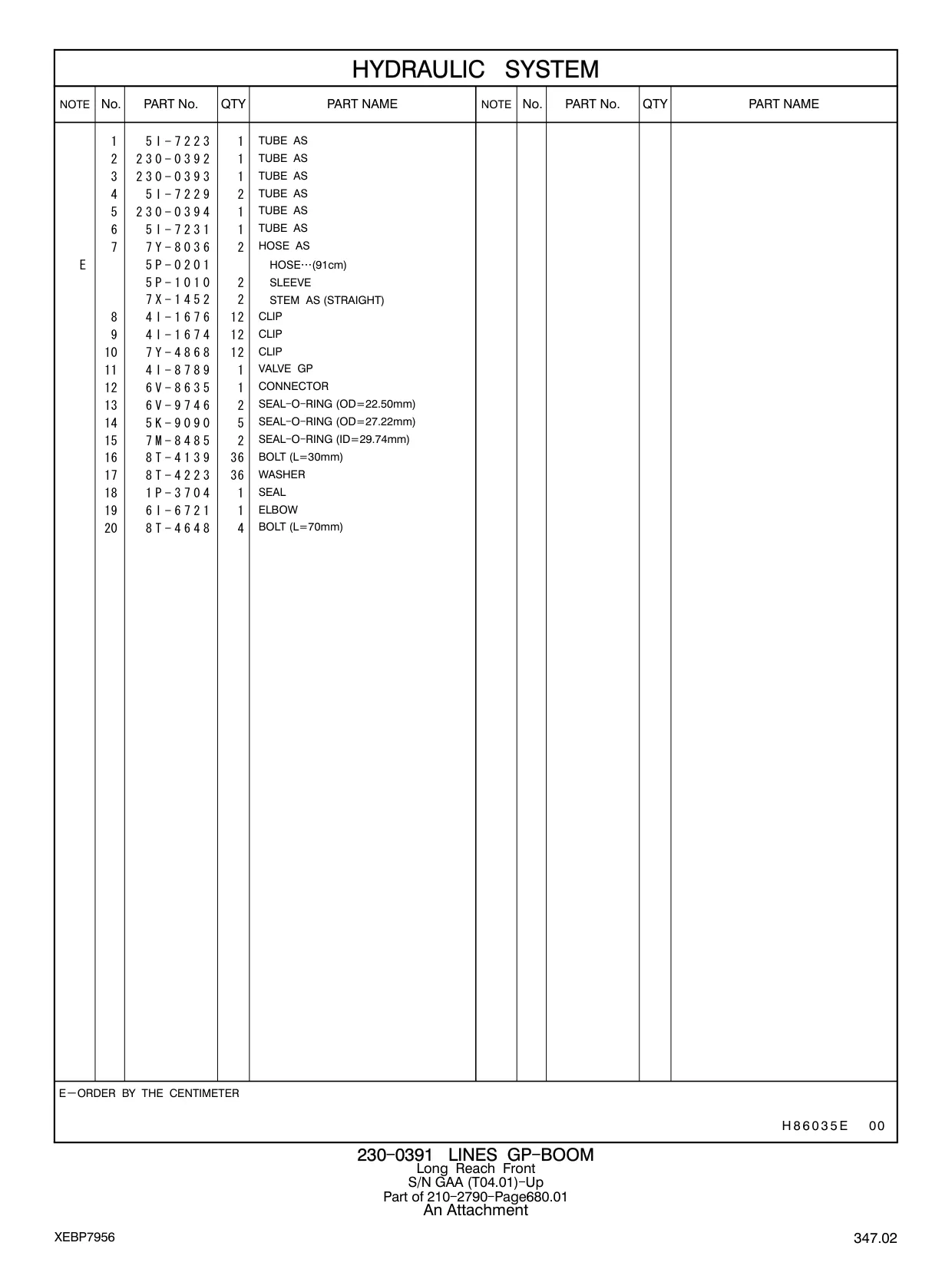 230-0393 - TUBE AS