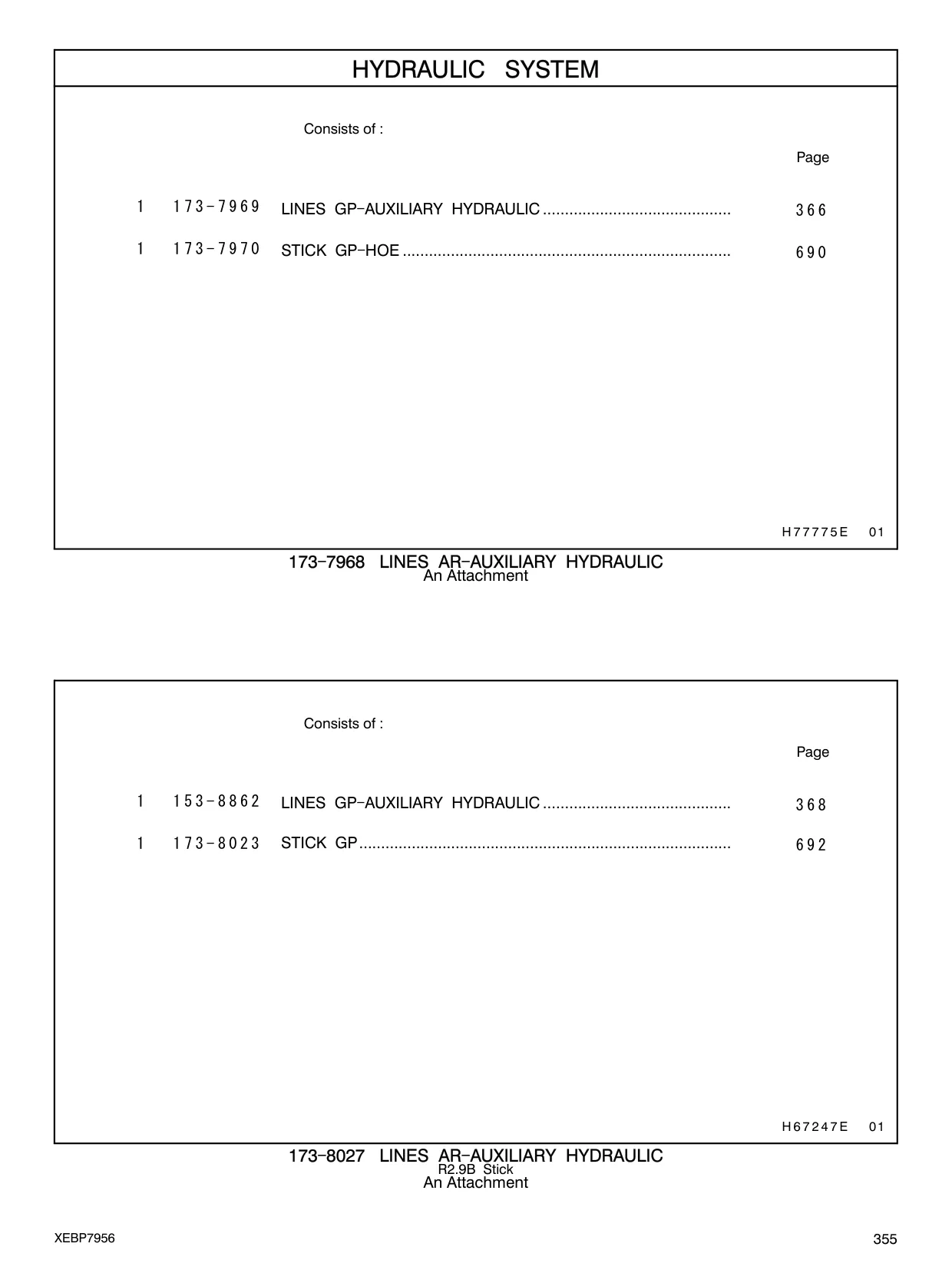 173-7969 - LINES GP - AUXILIARY HYDRAULIC ...........................................