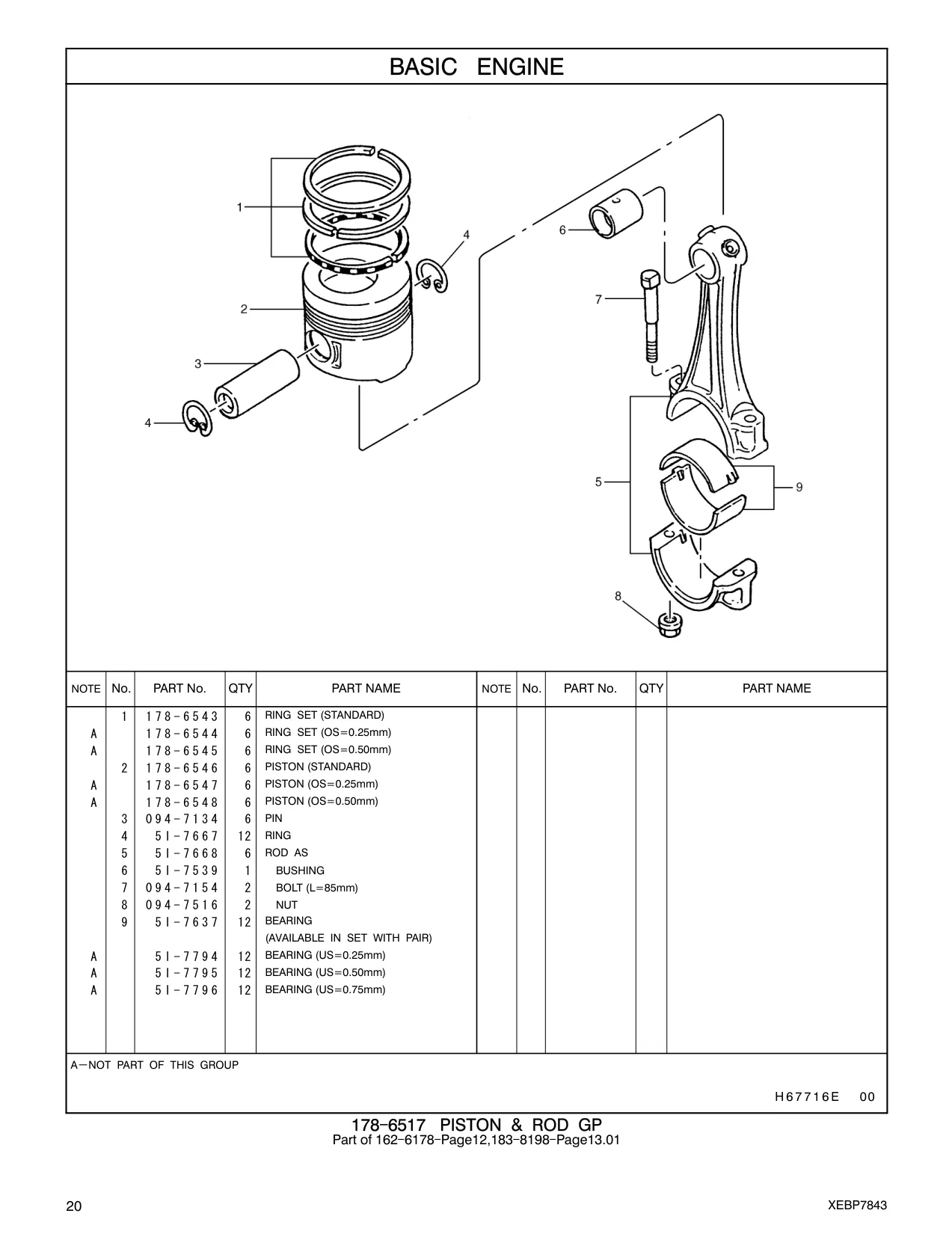 178-6548 - PISTON (OS=0.50mm)