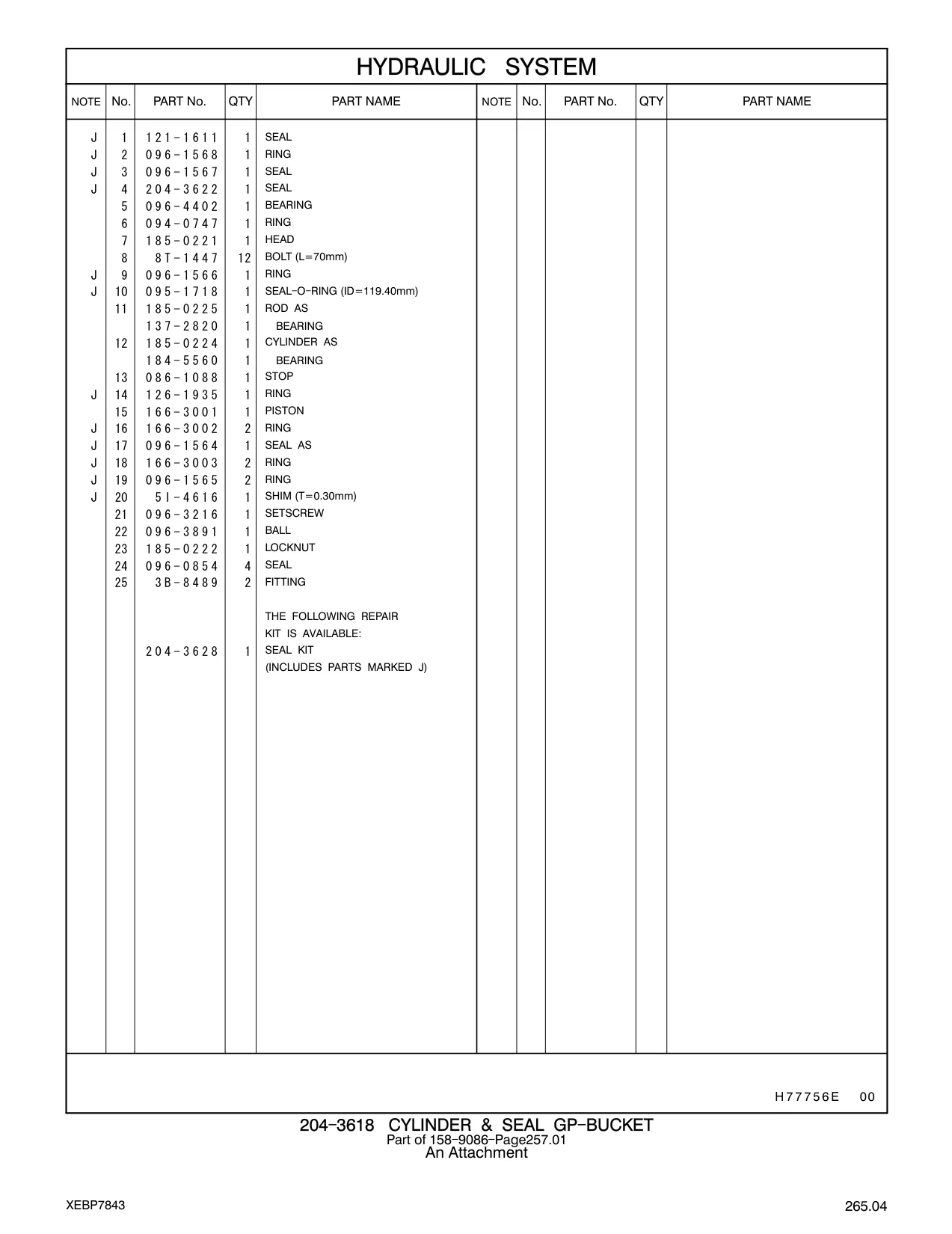 137-2820 - BEARING