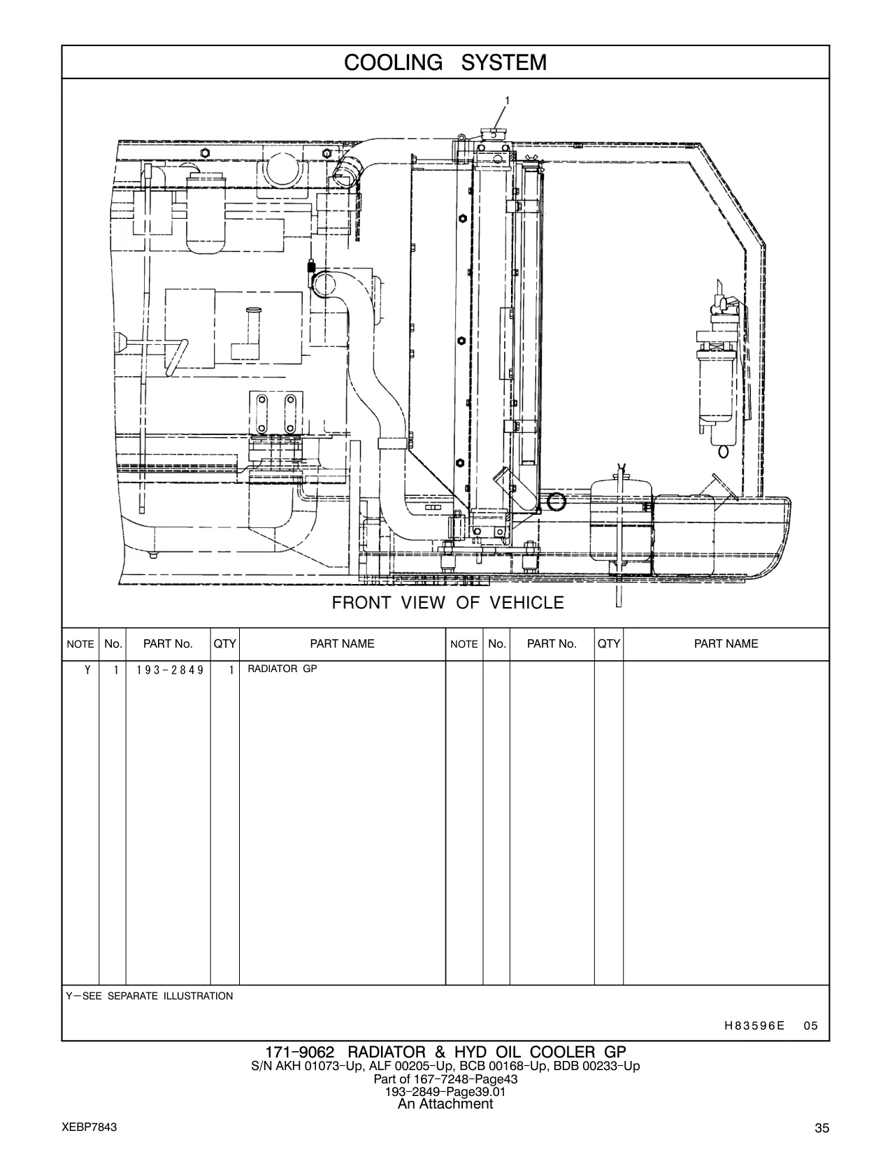 193-2849 - RADIATOR GP