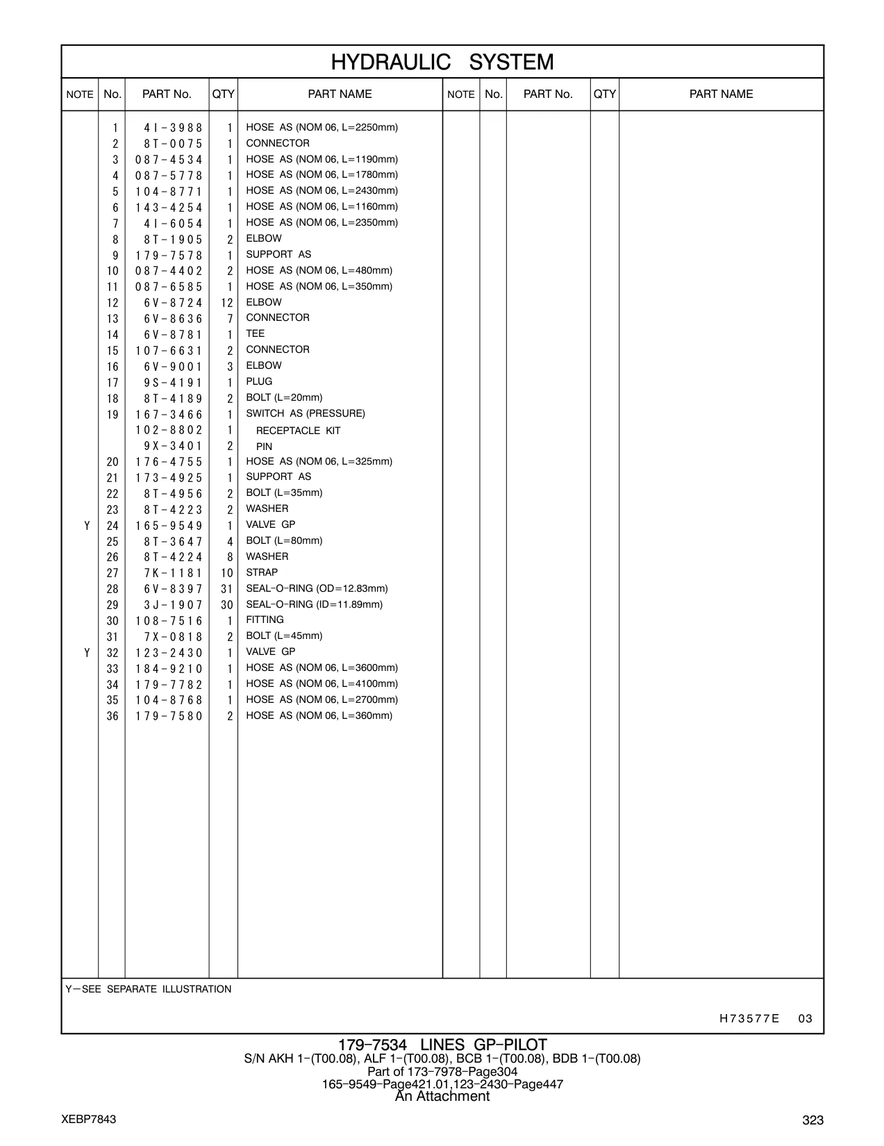 176-4755 - HOSE AS (NOM 06, L=325mm)
