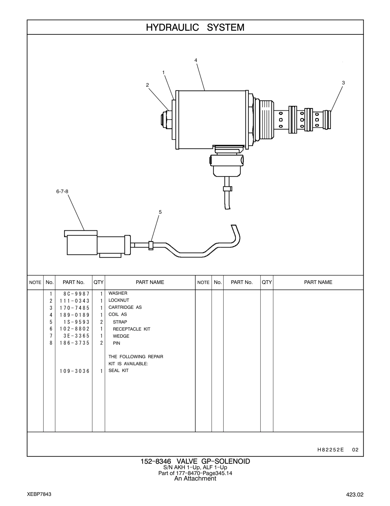 109-3036 - SEAL KIT