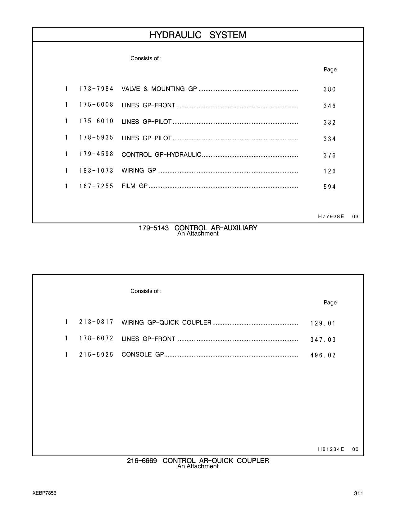 178-6072 - LINES GP - FRONT.......................................................................