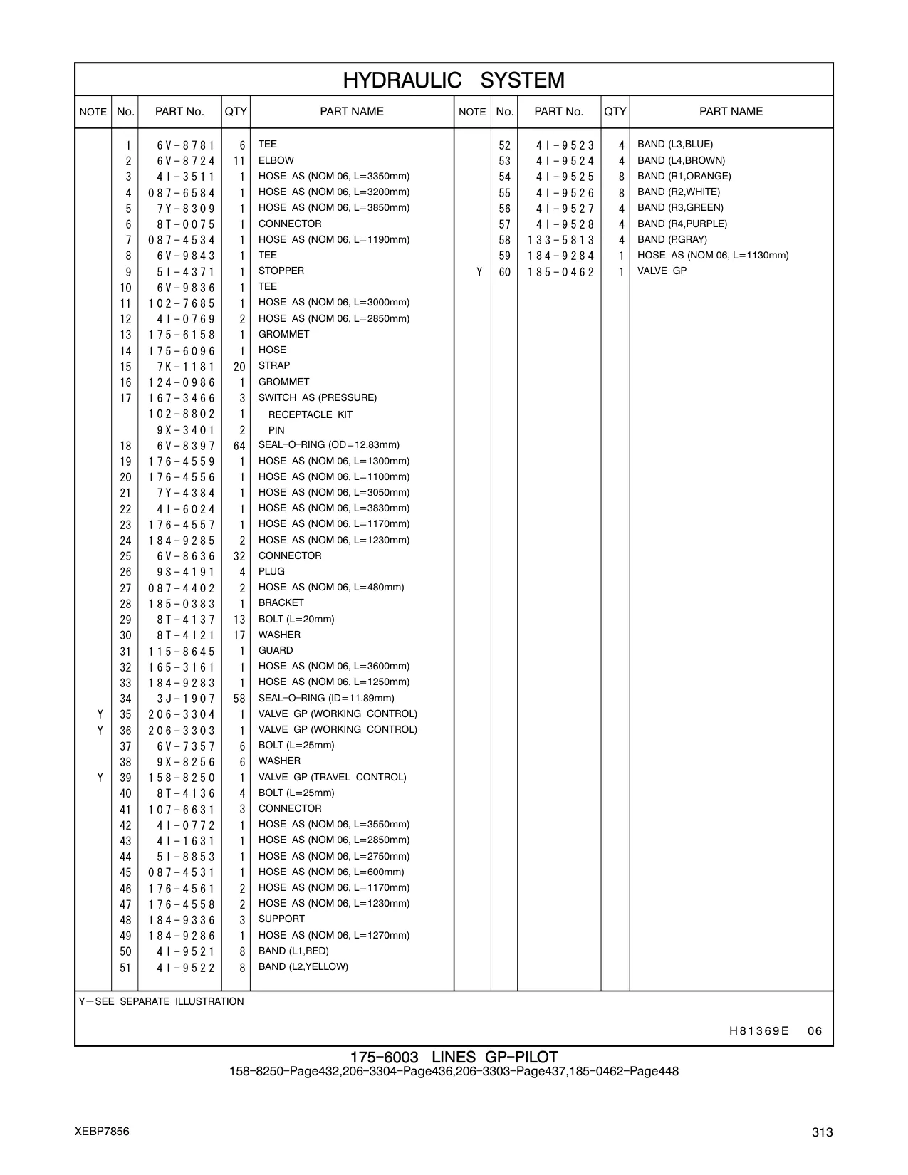 4I-3511 - HOSE AS (NOM 06, L=3350mm)