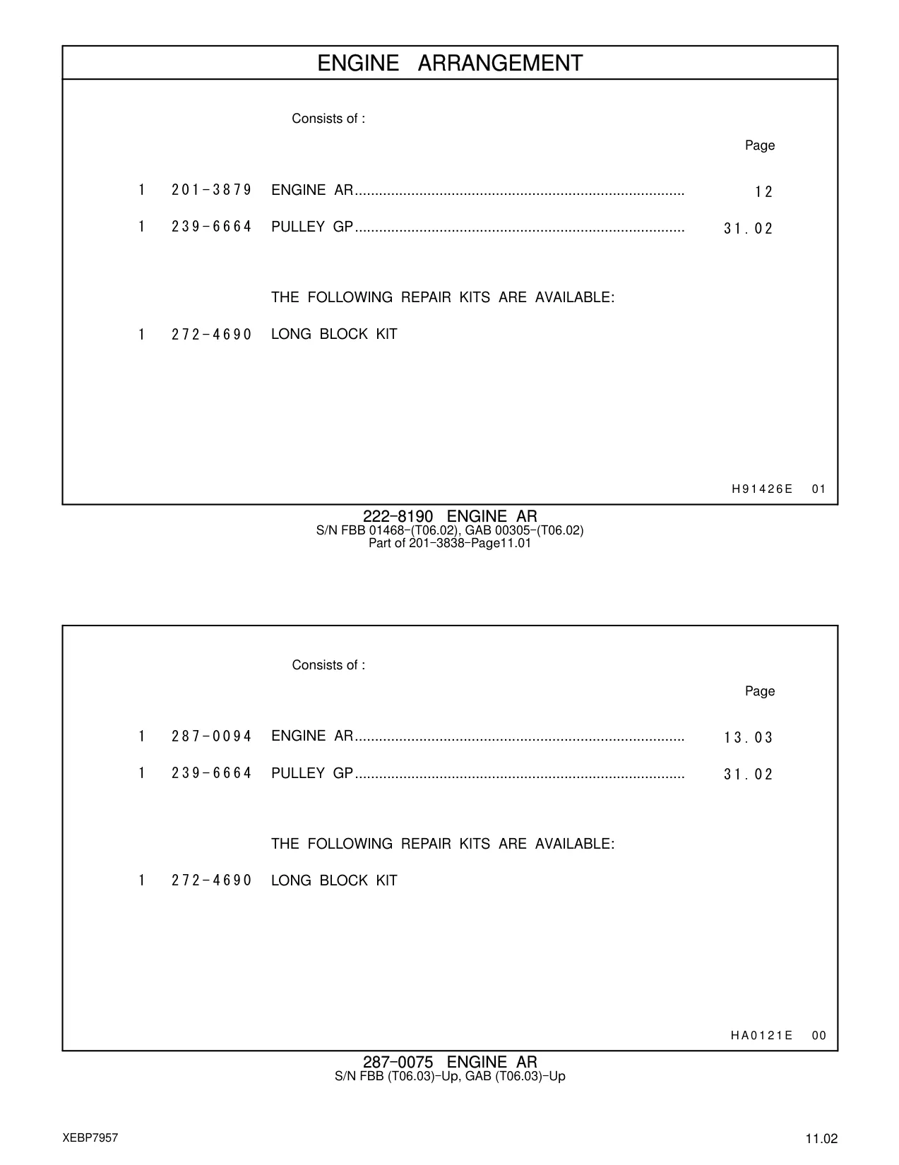 287-0094 - ENGINE AR..................................................................................