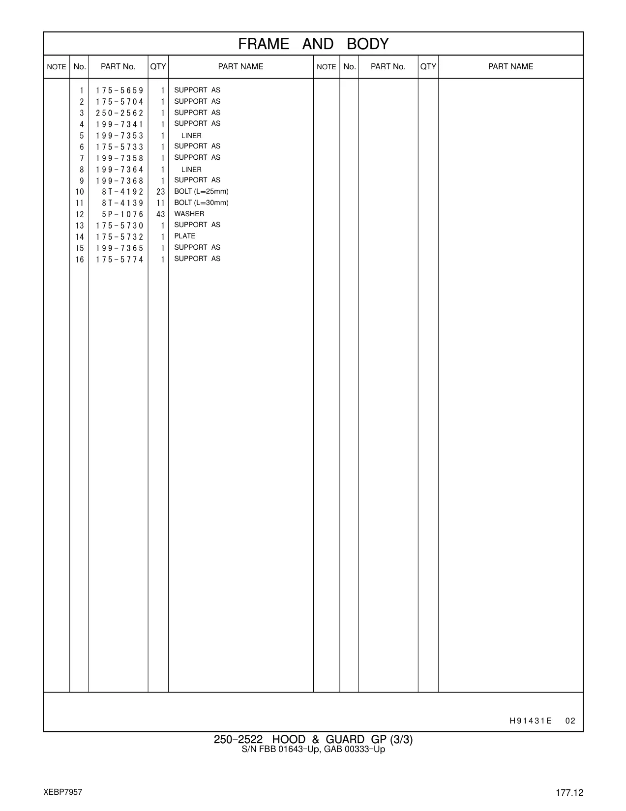 250-2562 - SUPPORT AS