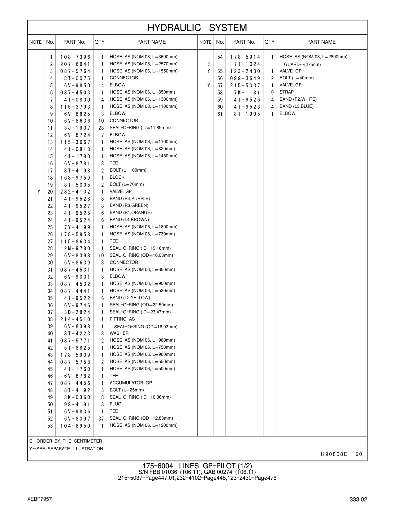 087-4441 - HOSE AS (NOM 06, L=530mm)
