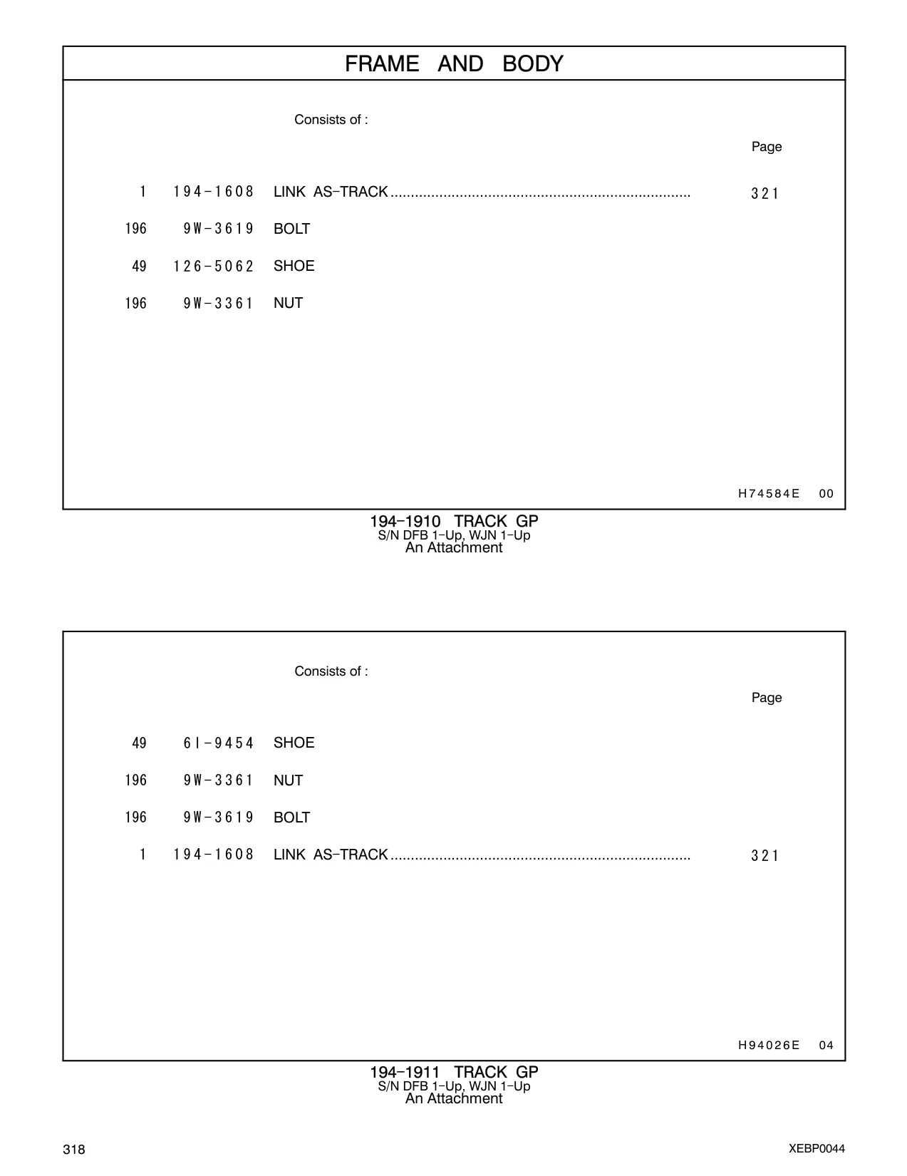 194-1608 - LINK AS - TRACK ..........................................................................