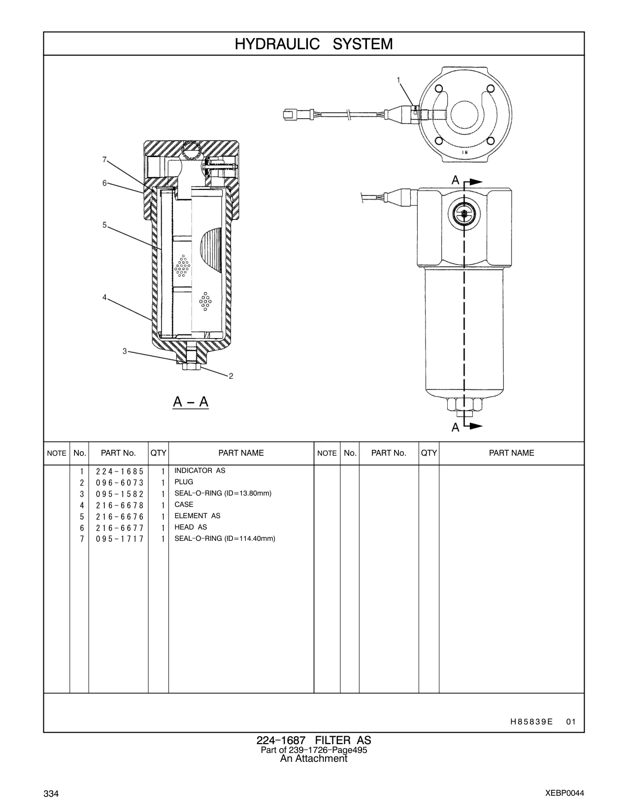 095-1717 - SEAL - O - RING (ID=114.40mm)