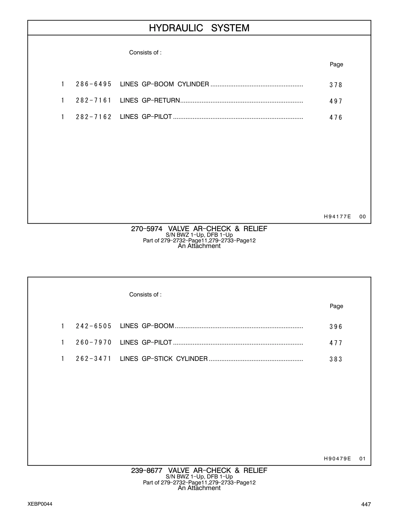 242-6505 - LINES GP - BOOM........................................................................
