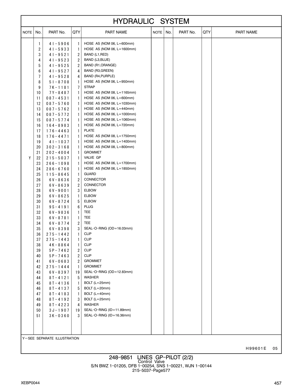 087-5760 - HOSE AS (NOM 06, L=1030mm)
