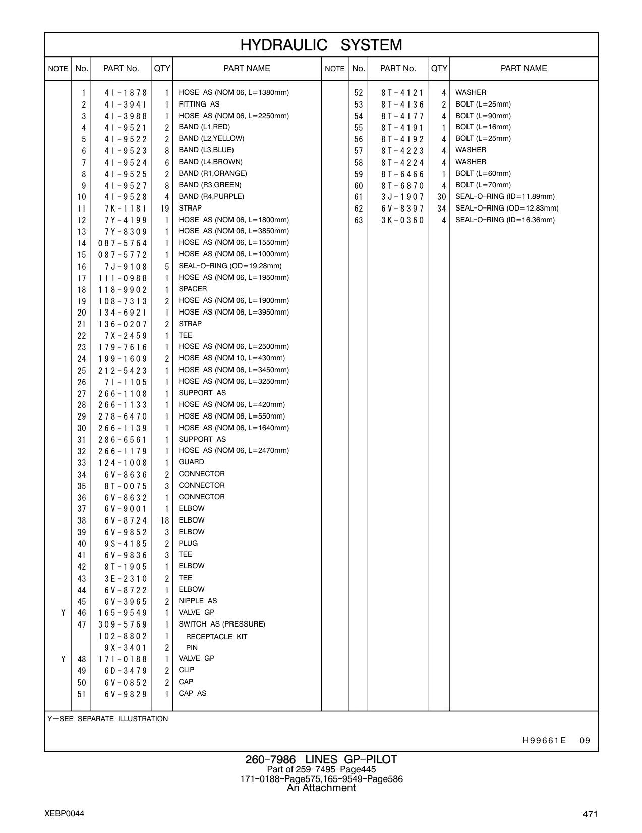 199-1609 - HOSE AS (NOM 10, L=430mm)