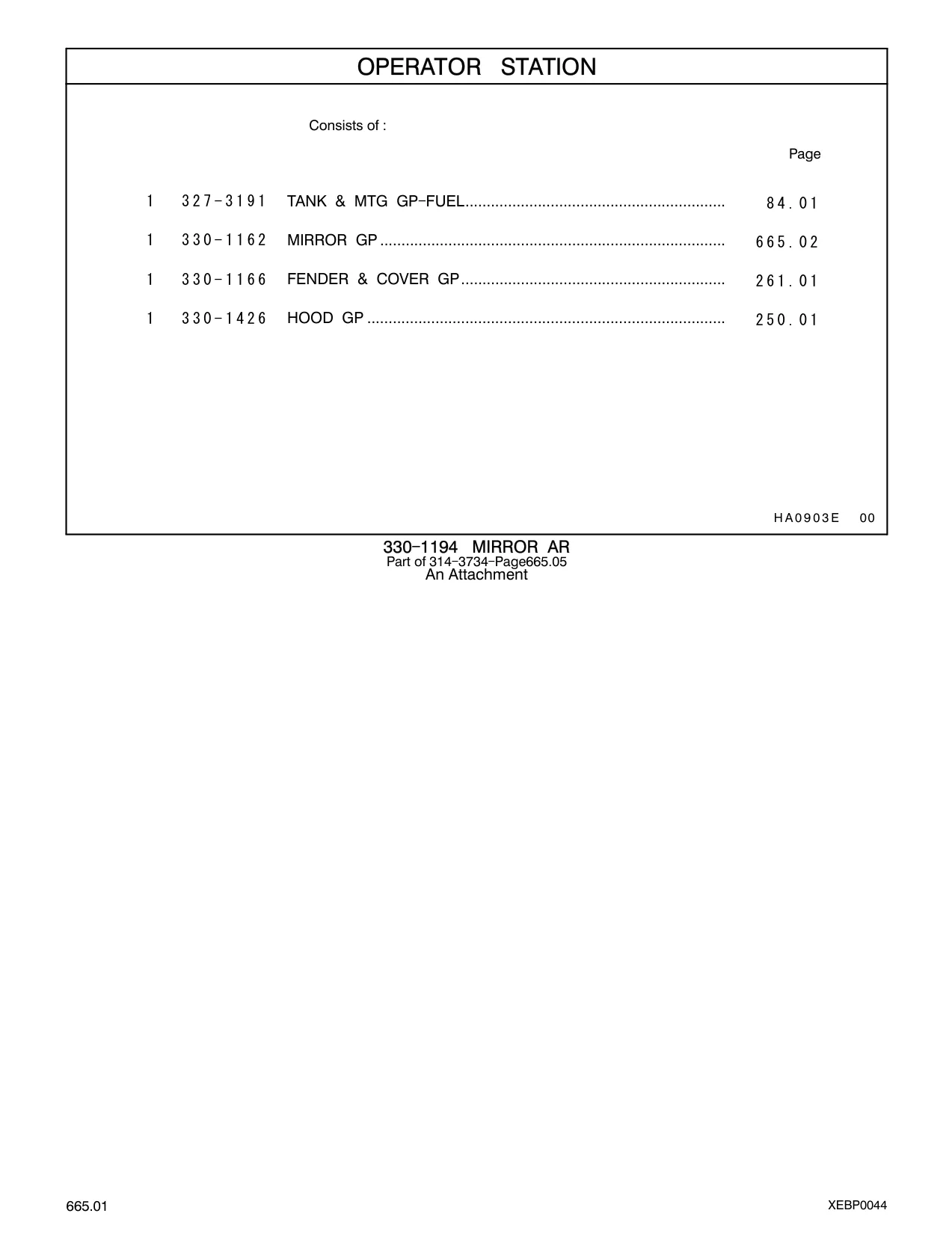 330-1166 - FENDER & COVER GP..............................................................