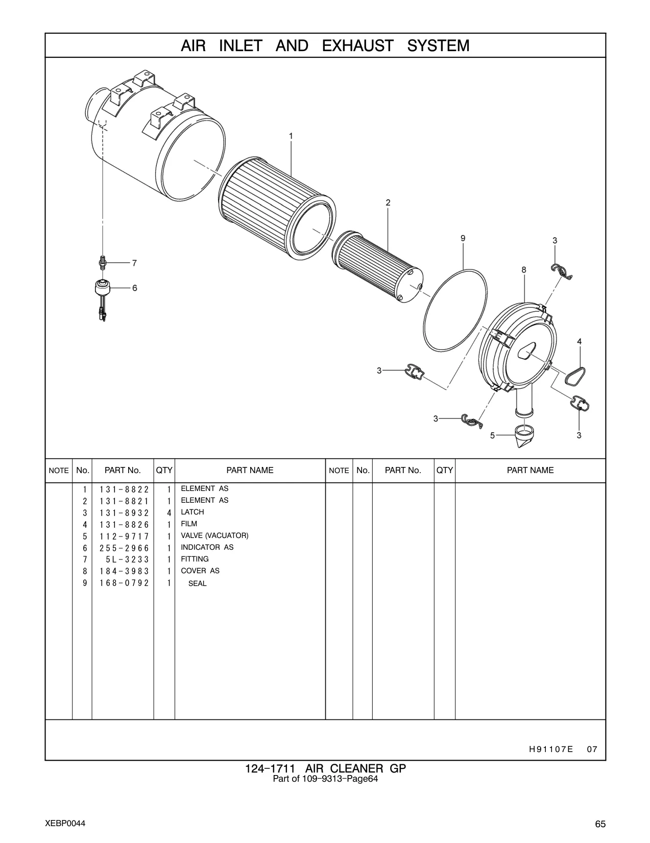 112-9717 - VALVE (VACUATOR)