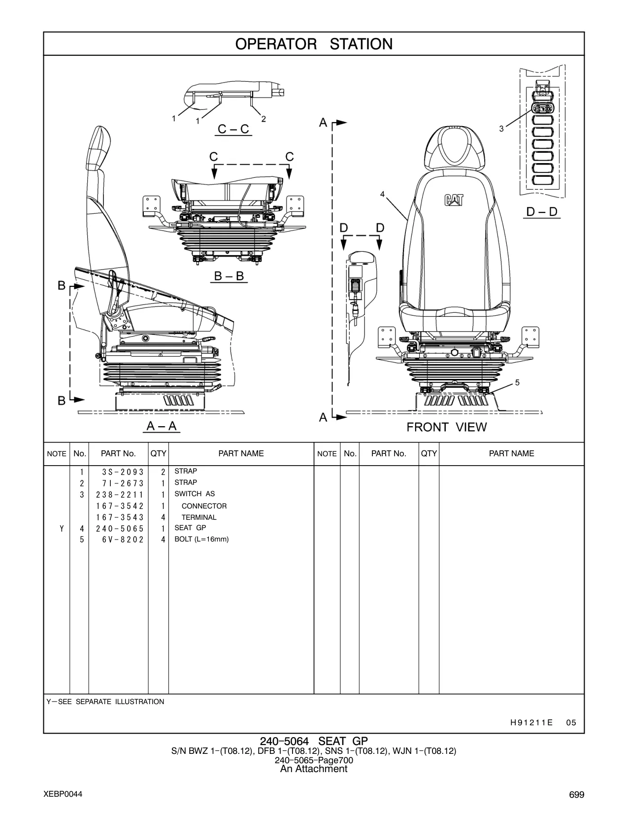 240-5065 - SEAT GP