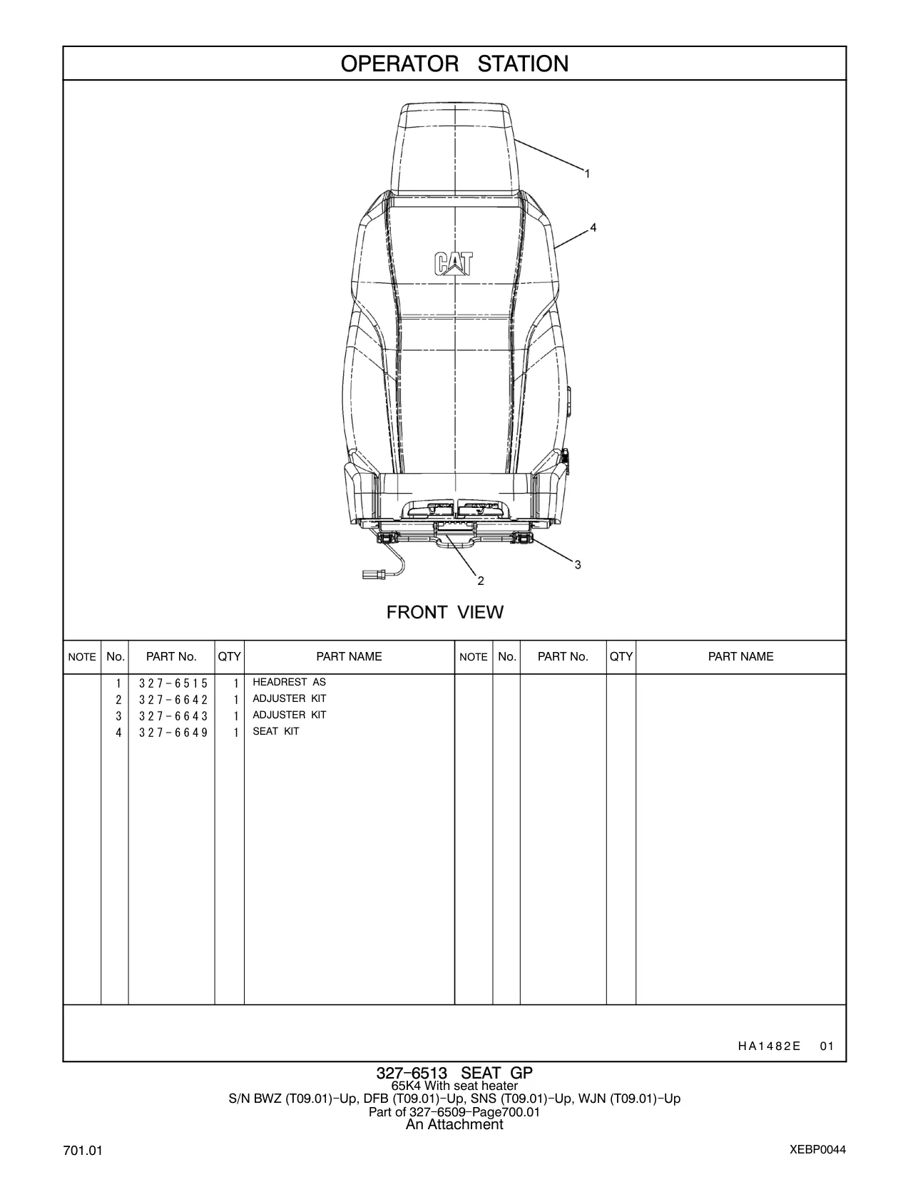 327-6515 - HEADREST AS