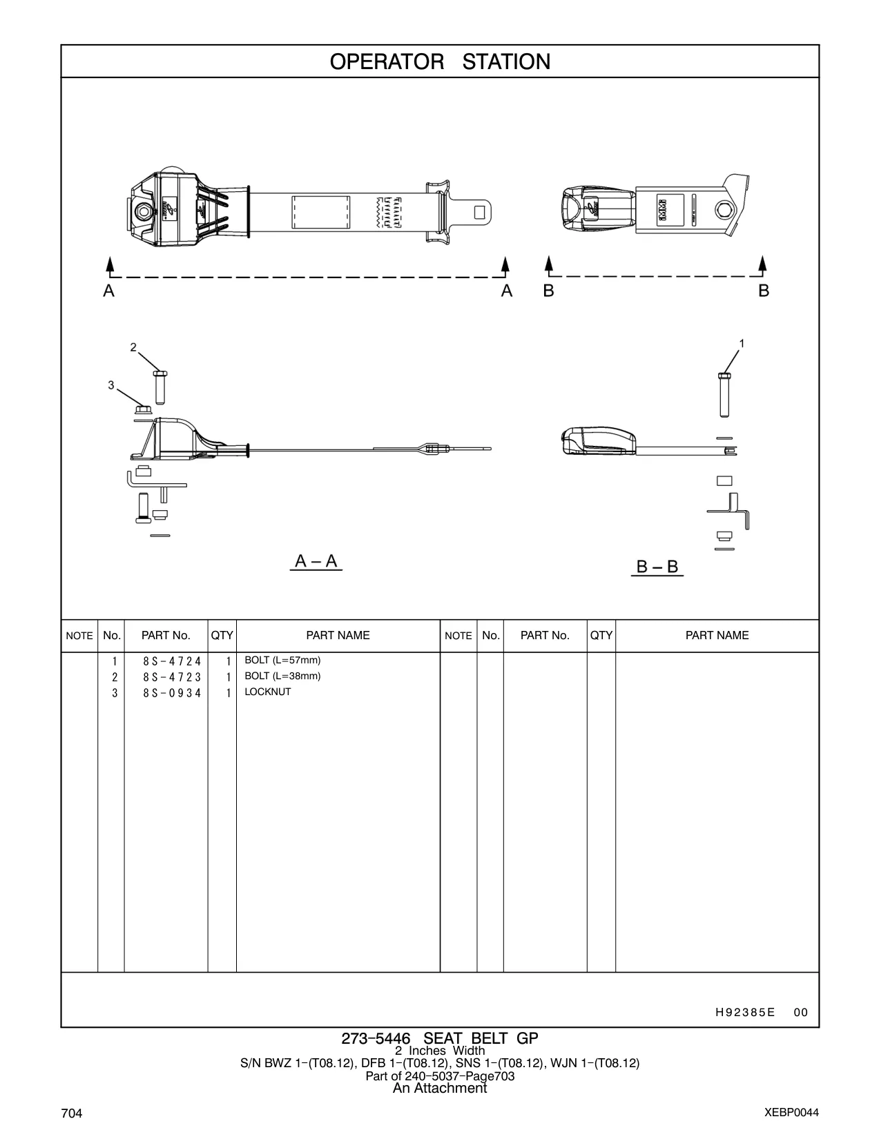8S-4724 - BOLT (L=57mm)