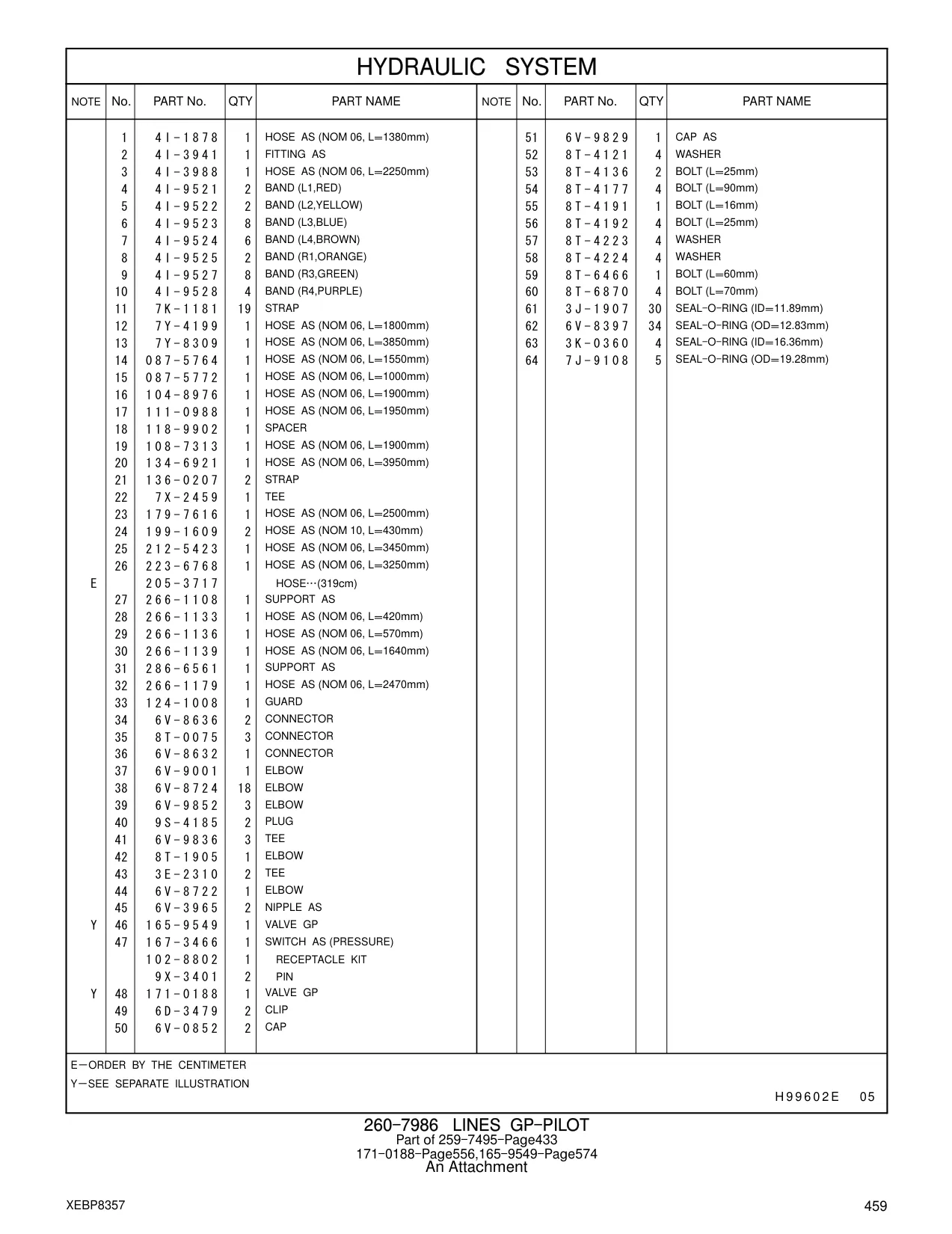223-6768 - HOSE AS (NOM 06, L=3250mm)