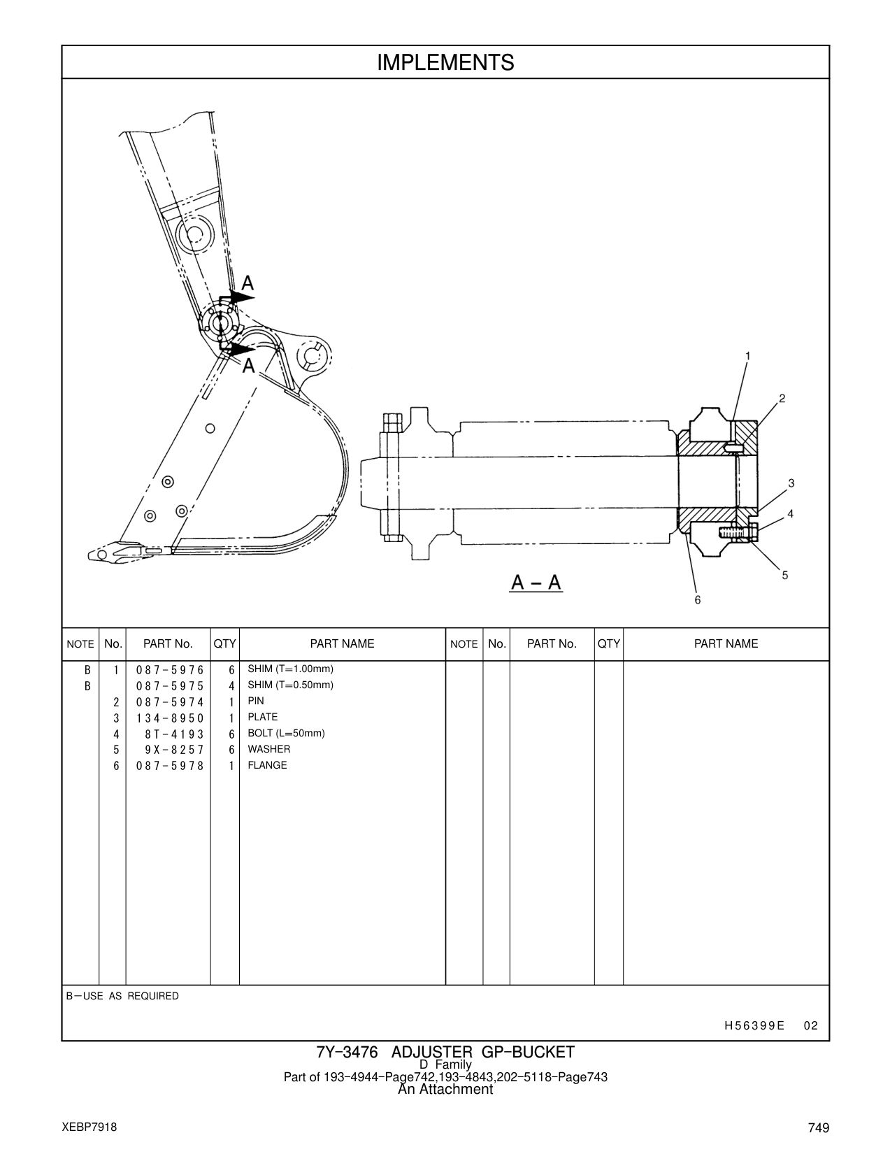 087-5978 FLANGE CAT parts manual diagram