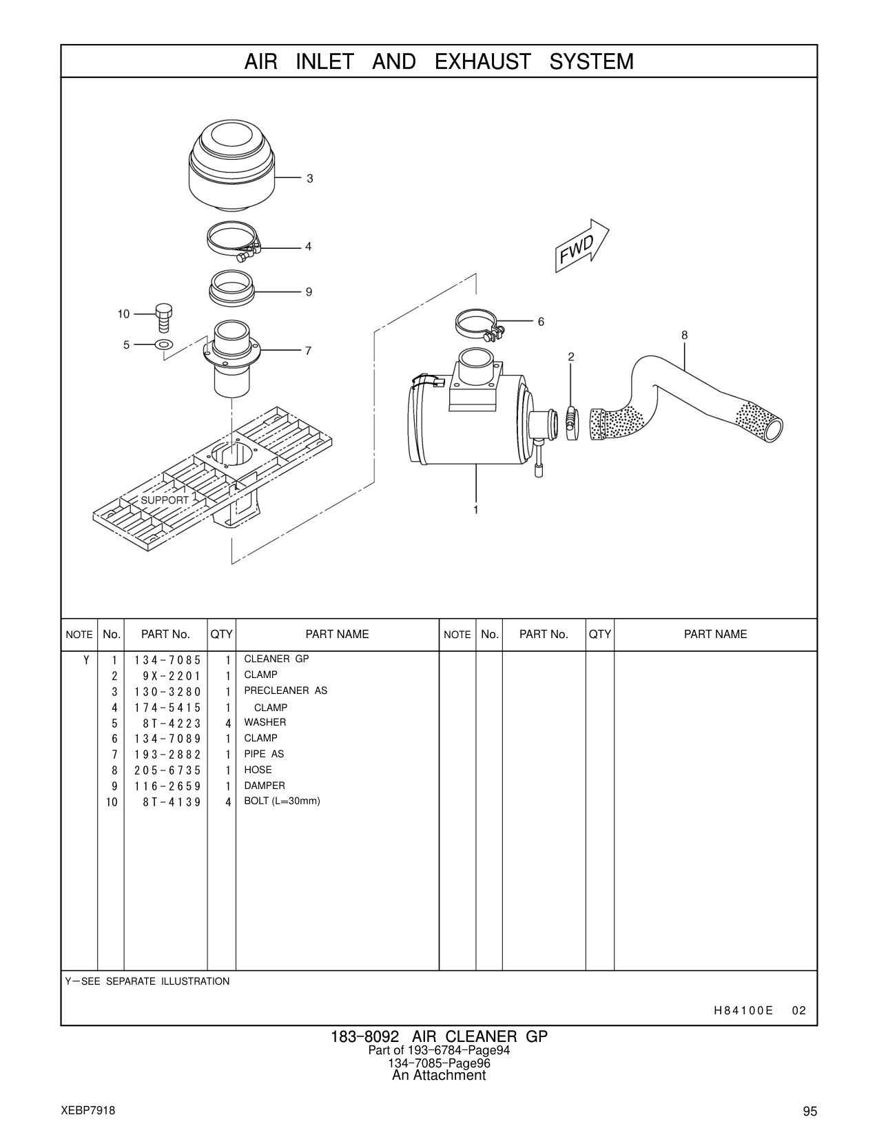 205-6735 HOSE CAT parts manual diagram