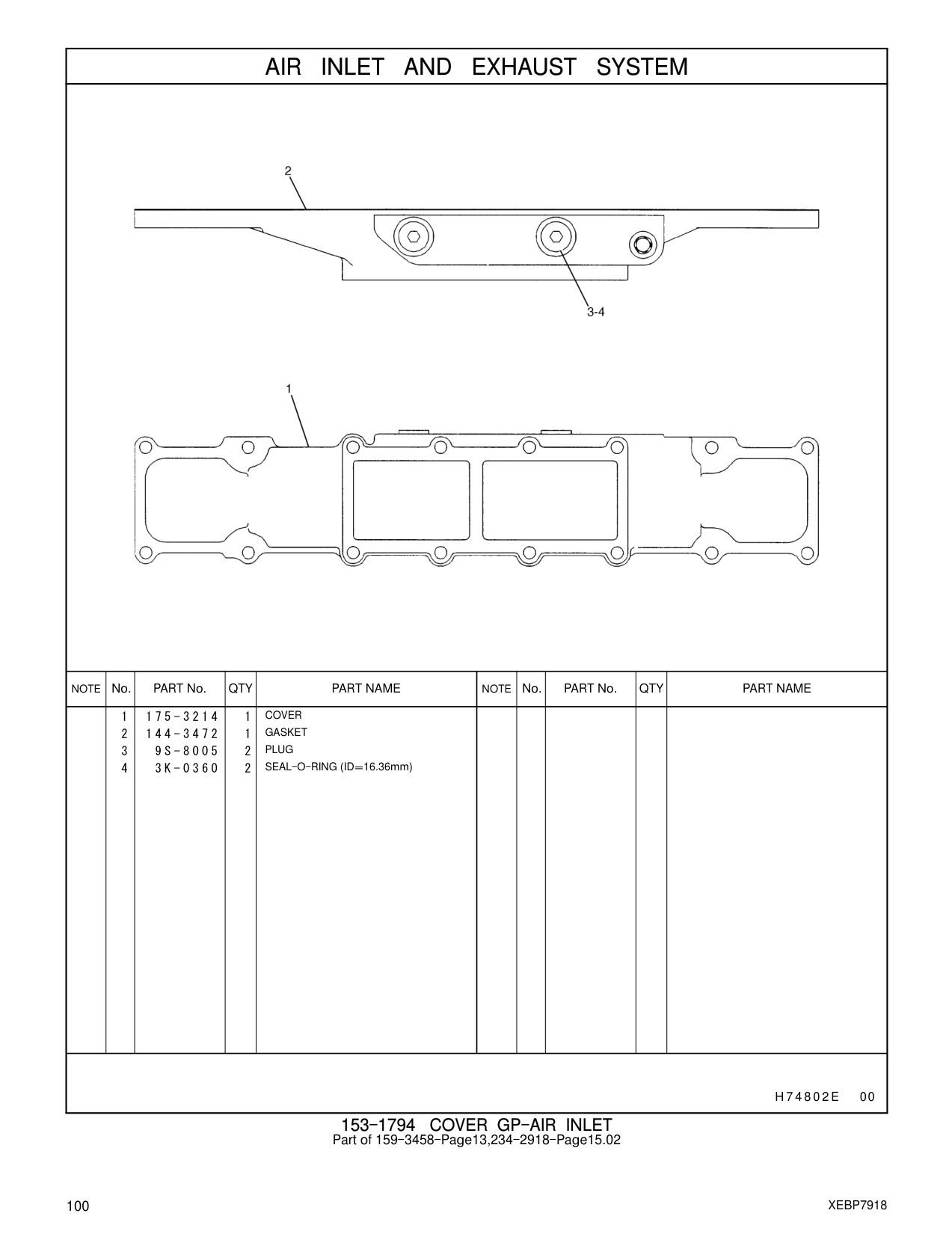 144-3472 GASKET CAT parts manual diagram