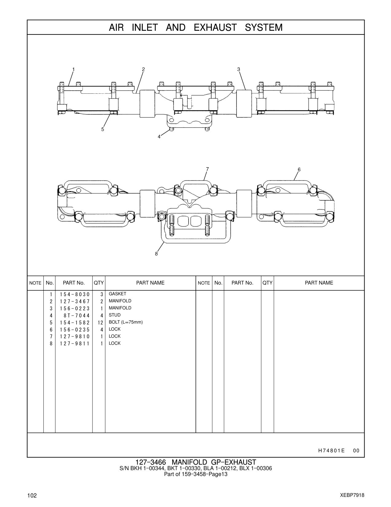 154-8030 GASKET CAT parts manual diagram