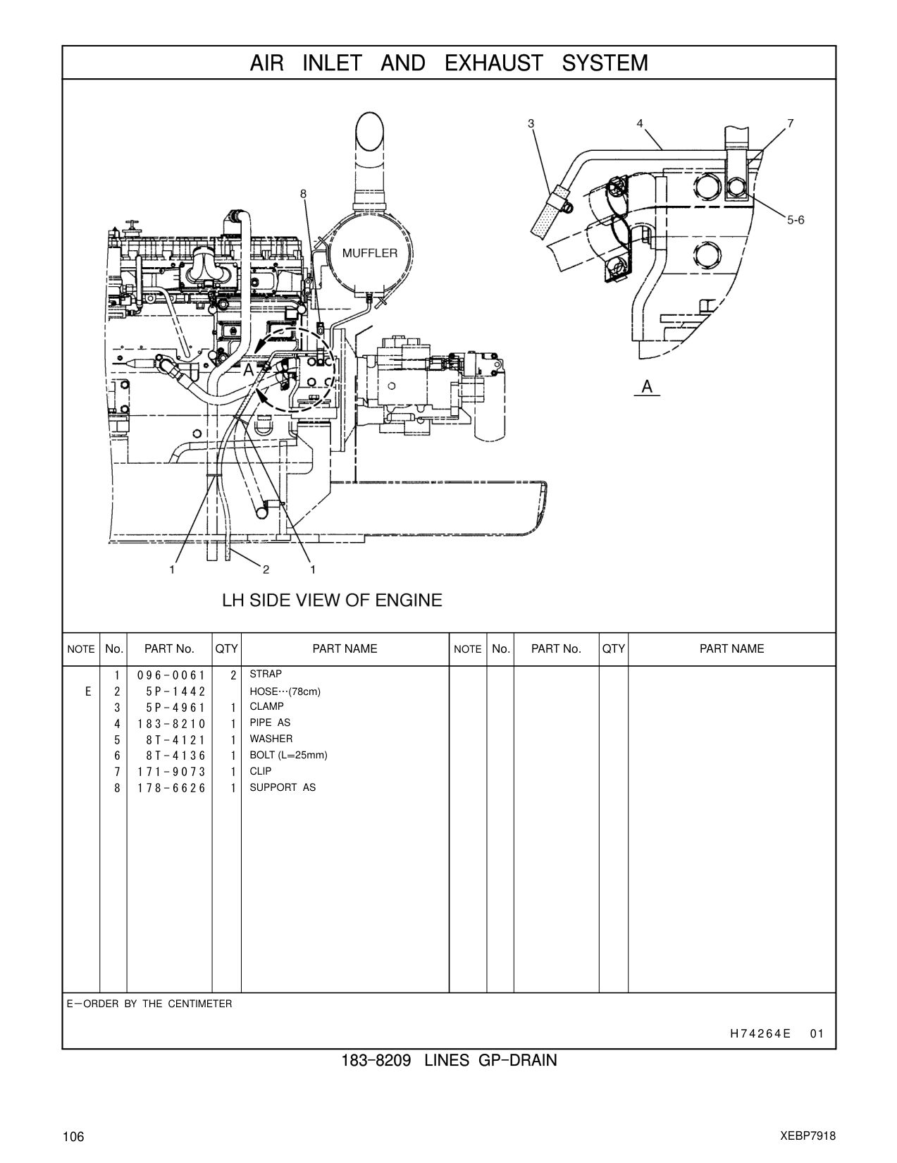 178-6626 SUPPORT AS CAT parts manual diagram