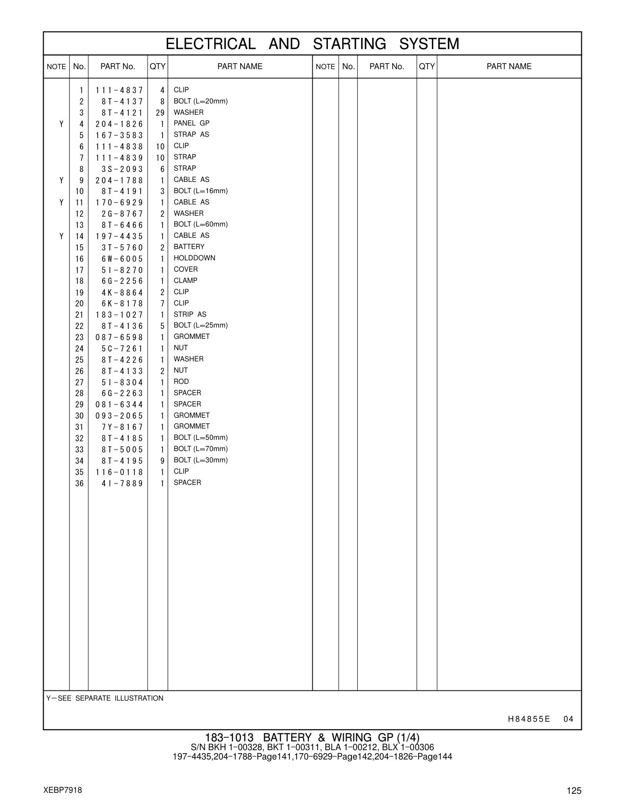 4I-7889 SPACER CAT parts manual diagram
