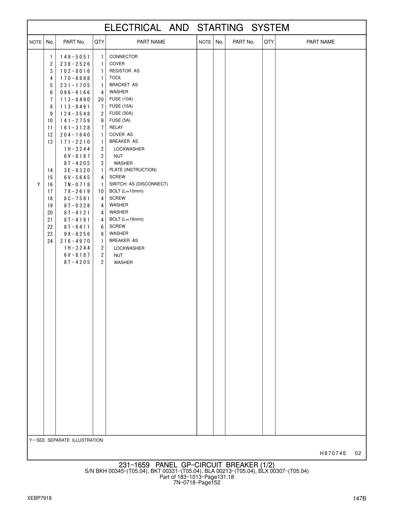 216-4970 BREAKER AS CAT parts manual diagram