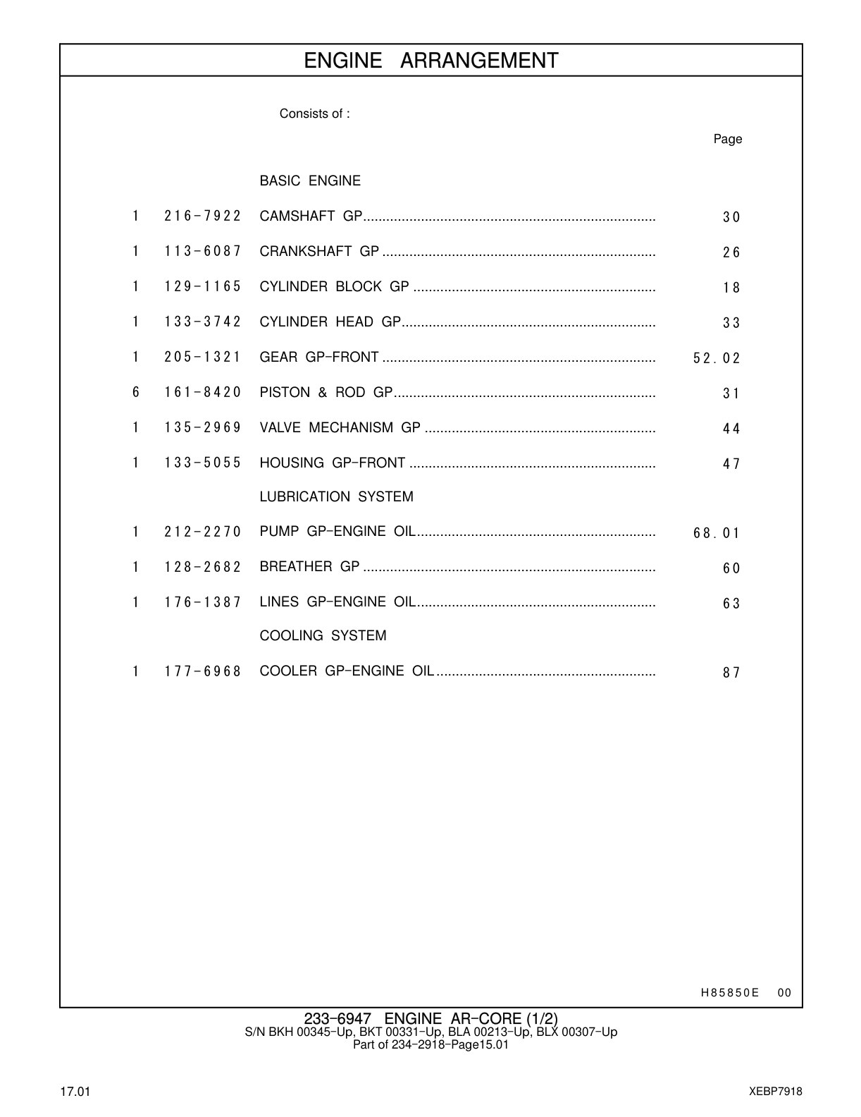 205-1321 - GEAR GP-FRONT