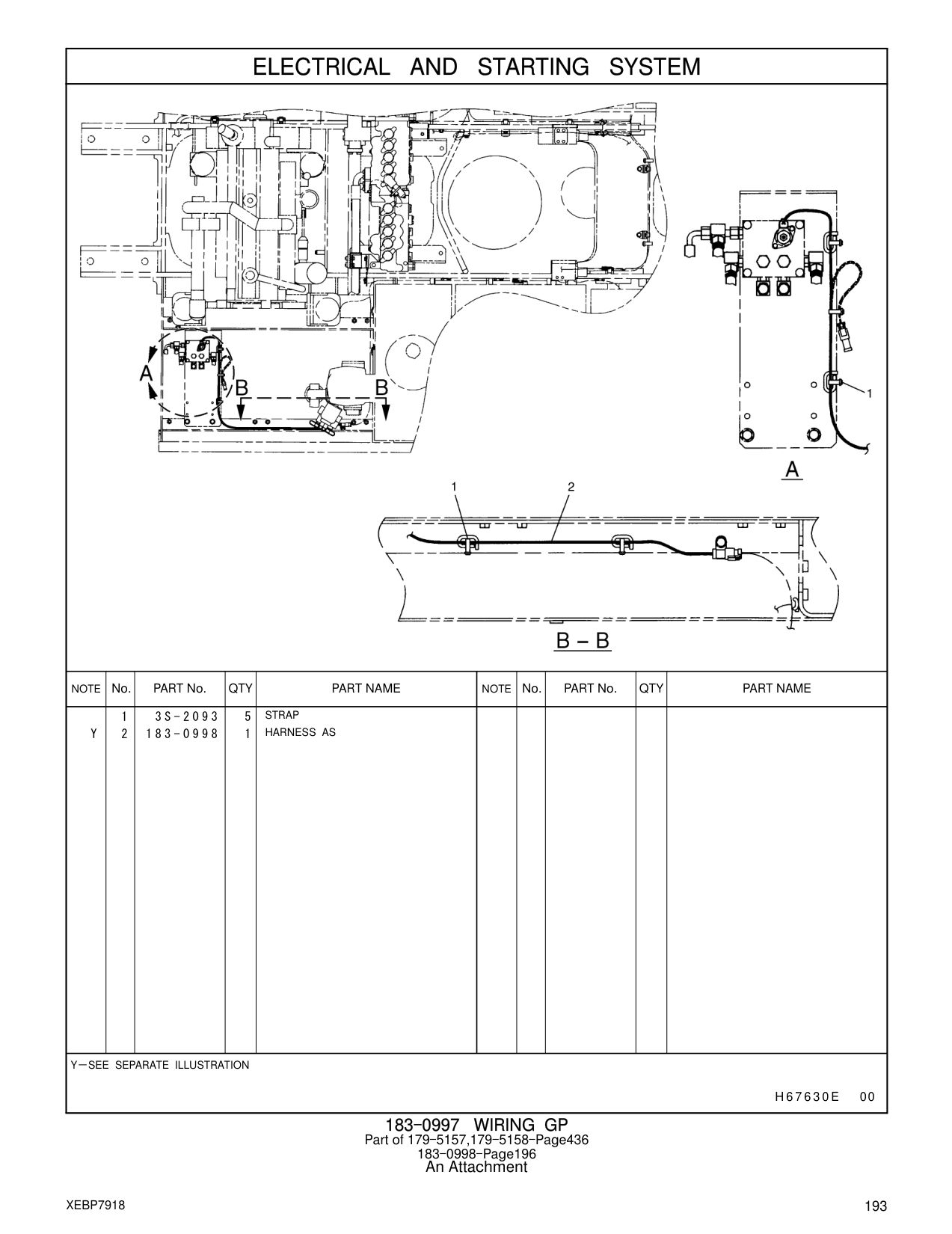 183-0998 HARNESS AS CAT parts manual diagram