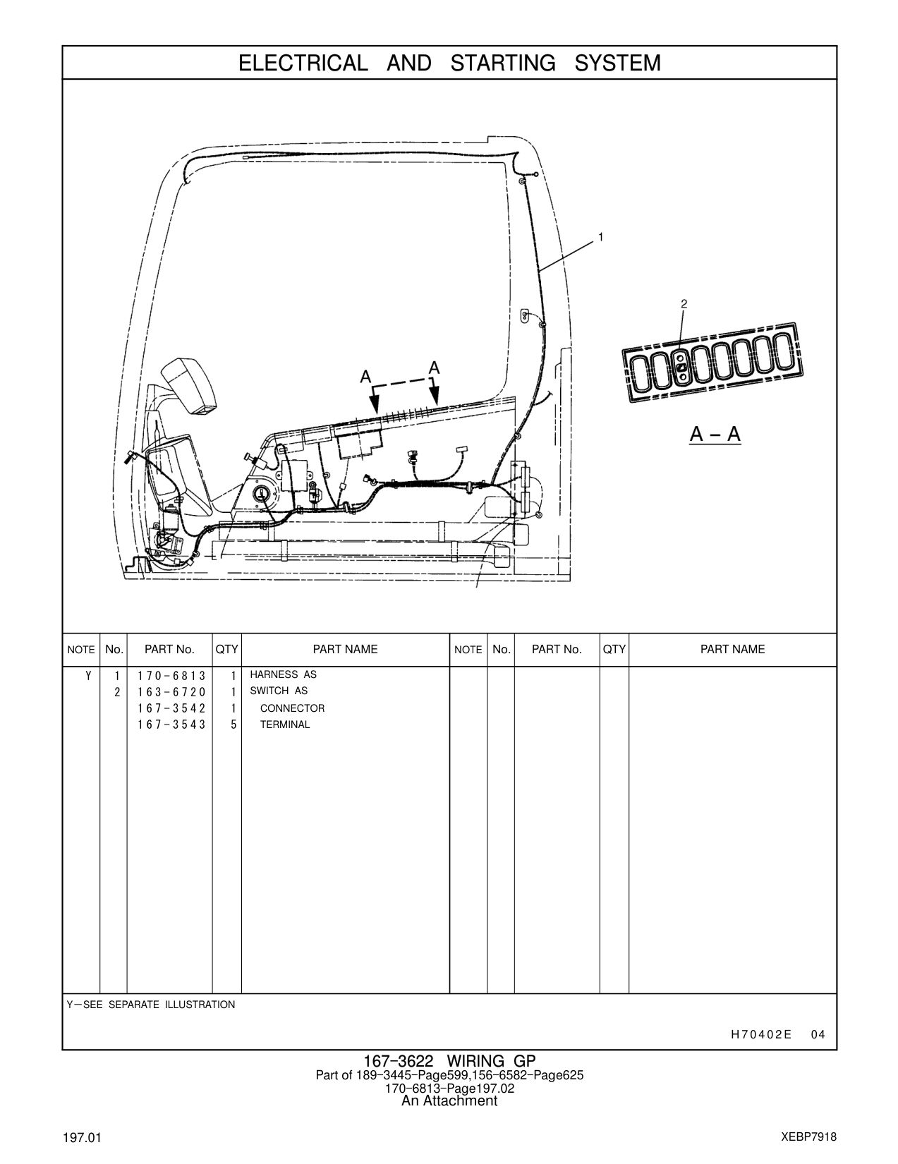 170-6813 HARNESS AS CAT parts manual diagram