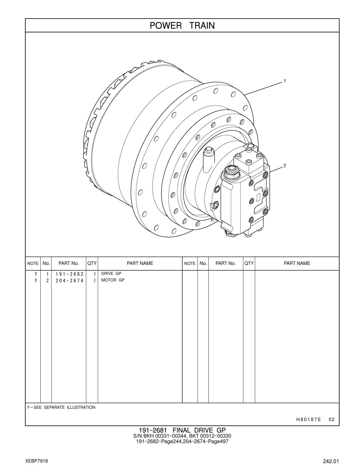 204-2674 MOTOR GP CAT parts manual diagram