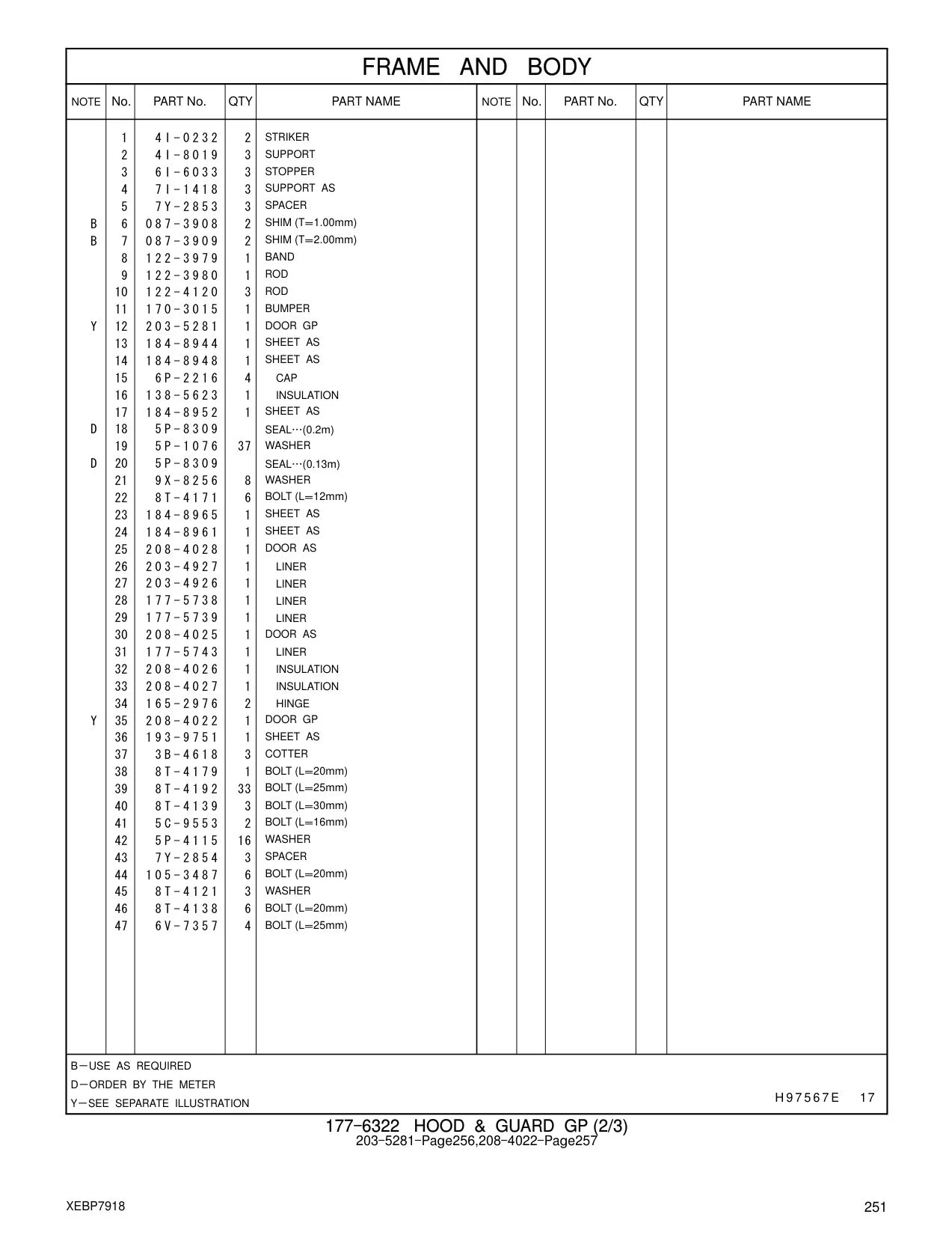 208-4028 DOOR AS CAT parts manual diagram