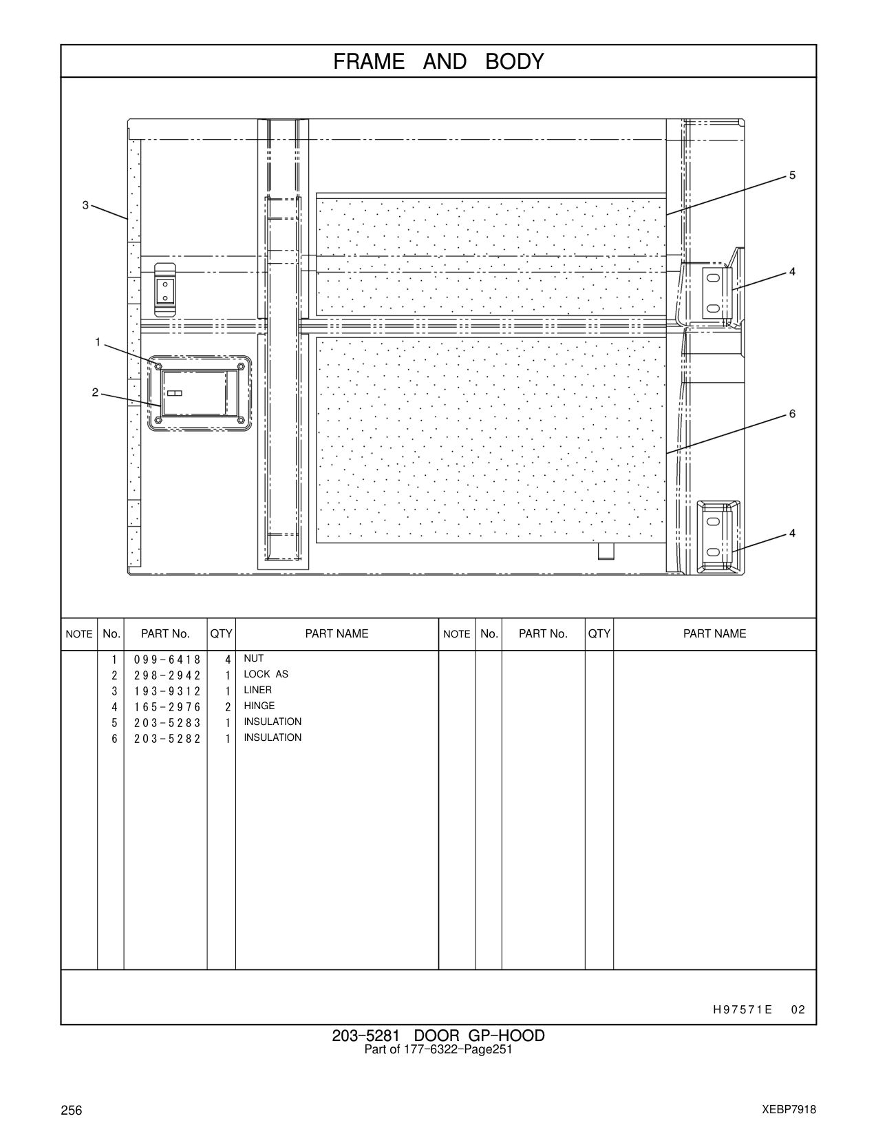 203-5283 INSULATION CAT parts manual diagram
