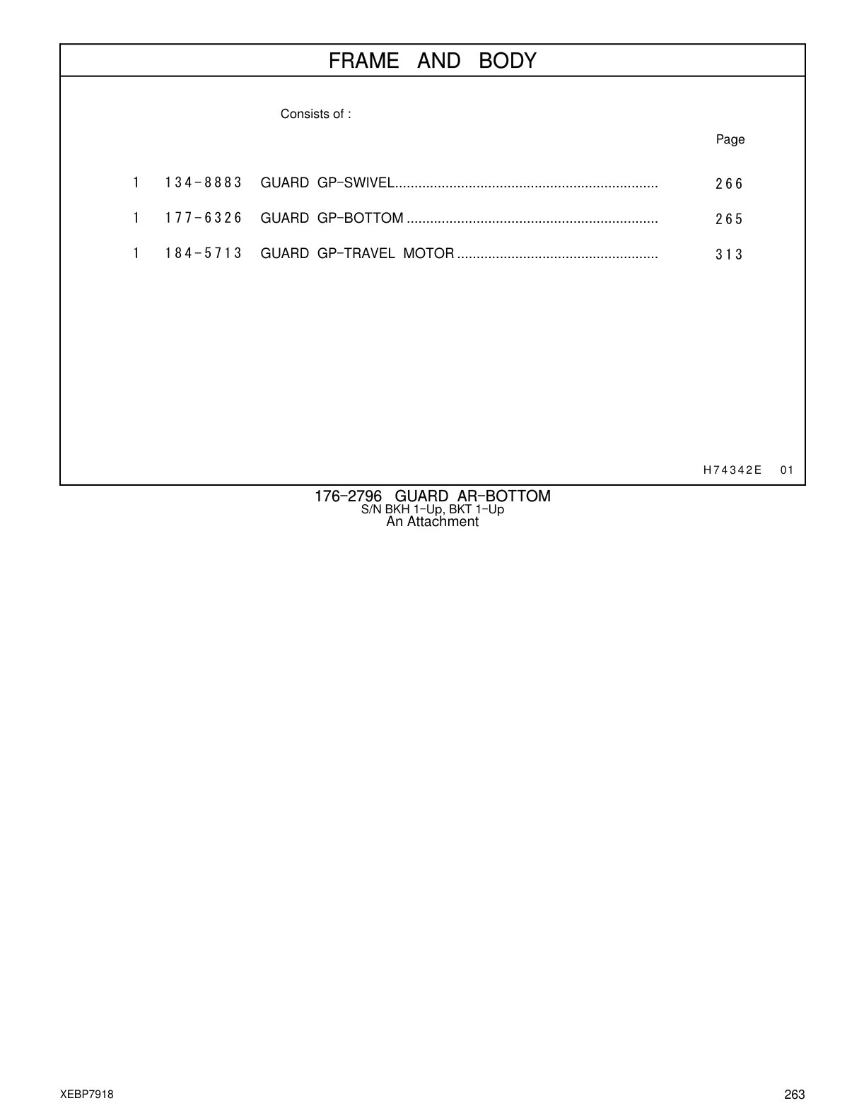 184-5713 - GUARD GP-TRAVEL MOTOR