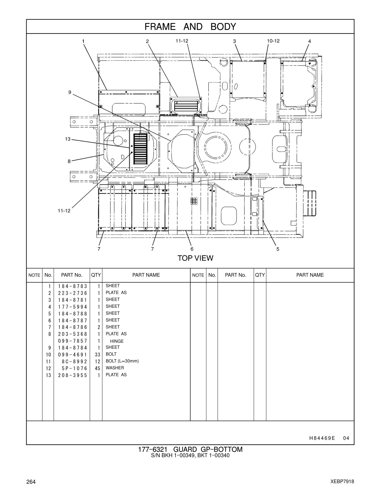 184-8788 SHEET CAT parts manual diagram