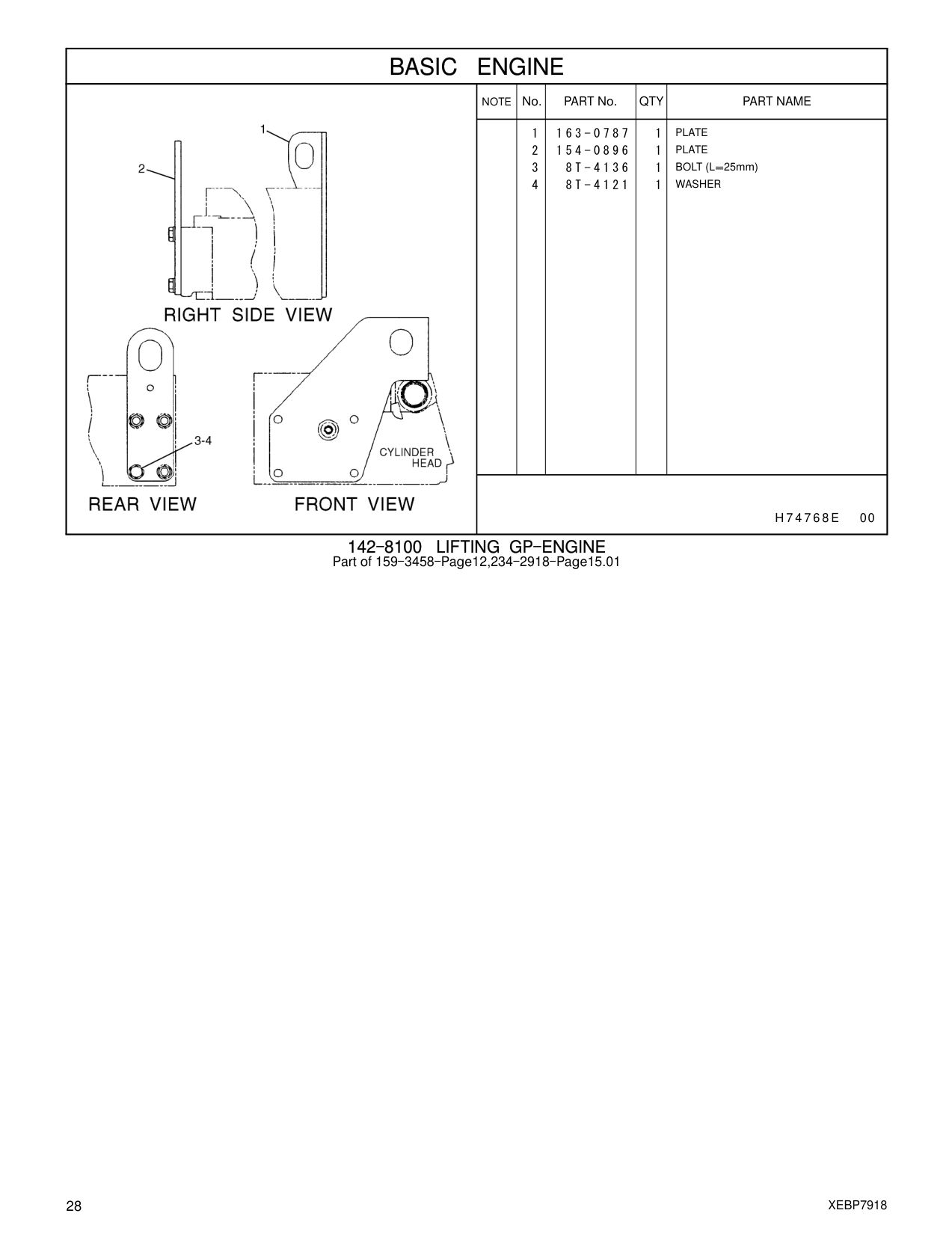 163-0787 PLATE CAT parts manual diagram