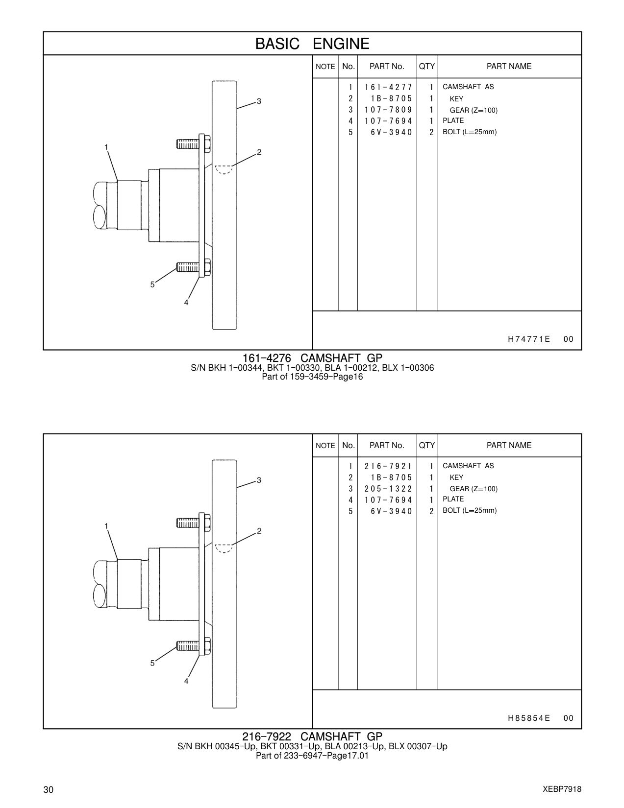 161-4277 CAMSHAFT AS CAT parts manual diagram