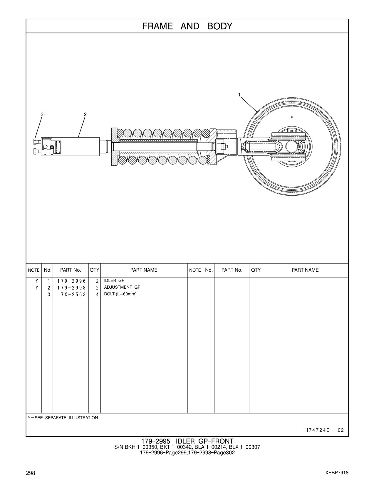 7X-2563 BOLT (L=60mm) CAT parts manual diagram